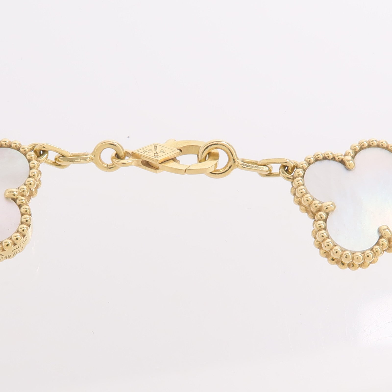 Van Cleef & Arpels 珍珠母貝/18K黃金Vintage Alhambra Bracelet手鏈