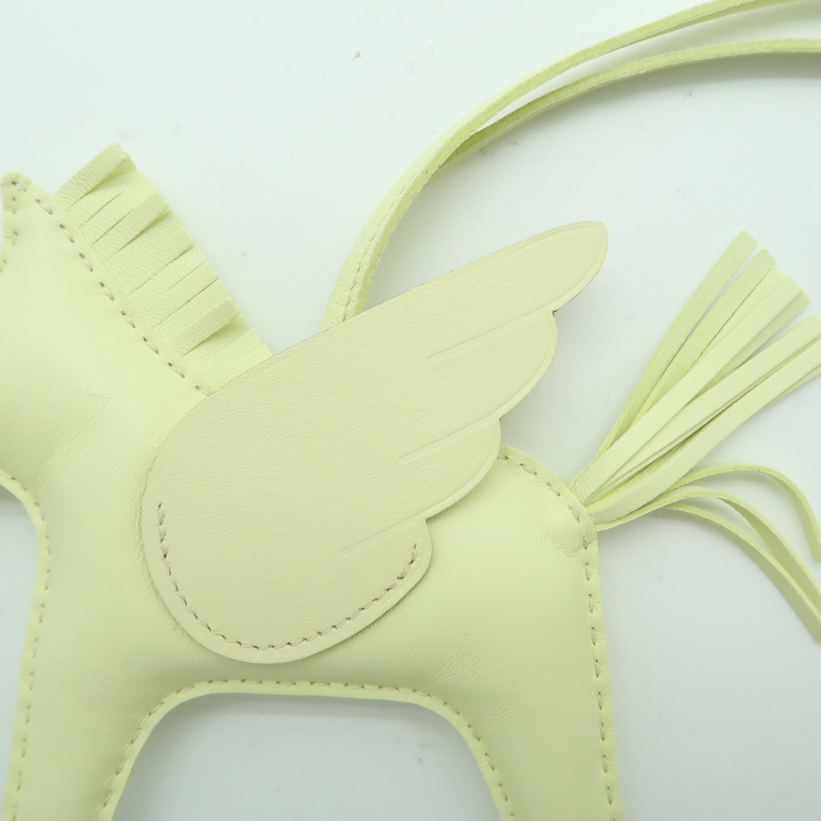 HERMES Milo皮革Rodeo Pagase MM掛飾Jaune Milton