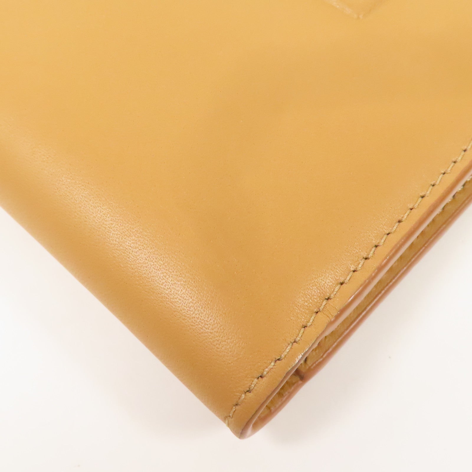 LOEWE Wallet Calfskin Leather Brown