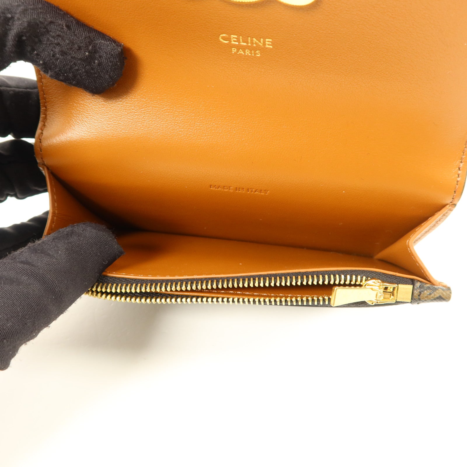 CELINE 塗層帆布Card Case金扣卡片套
