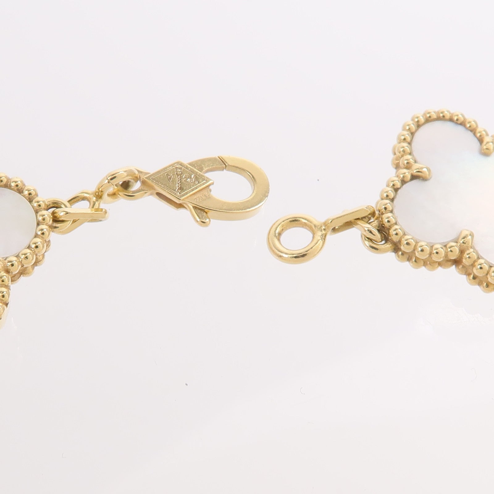 Van Cleef & Arpels 珍珠母貝/18K黃金Vintage Alhambra Bracelet手鏈