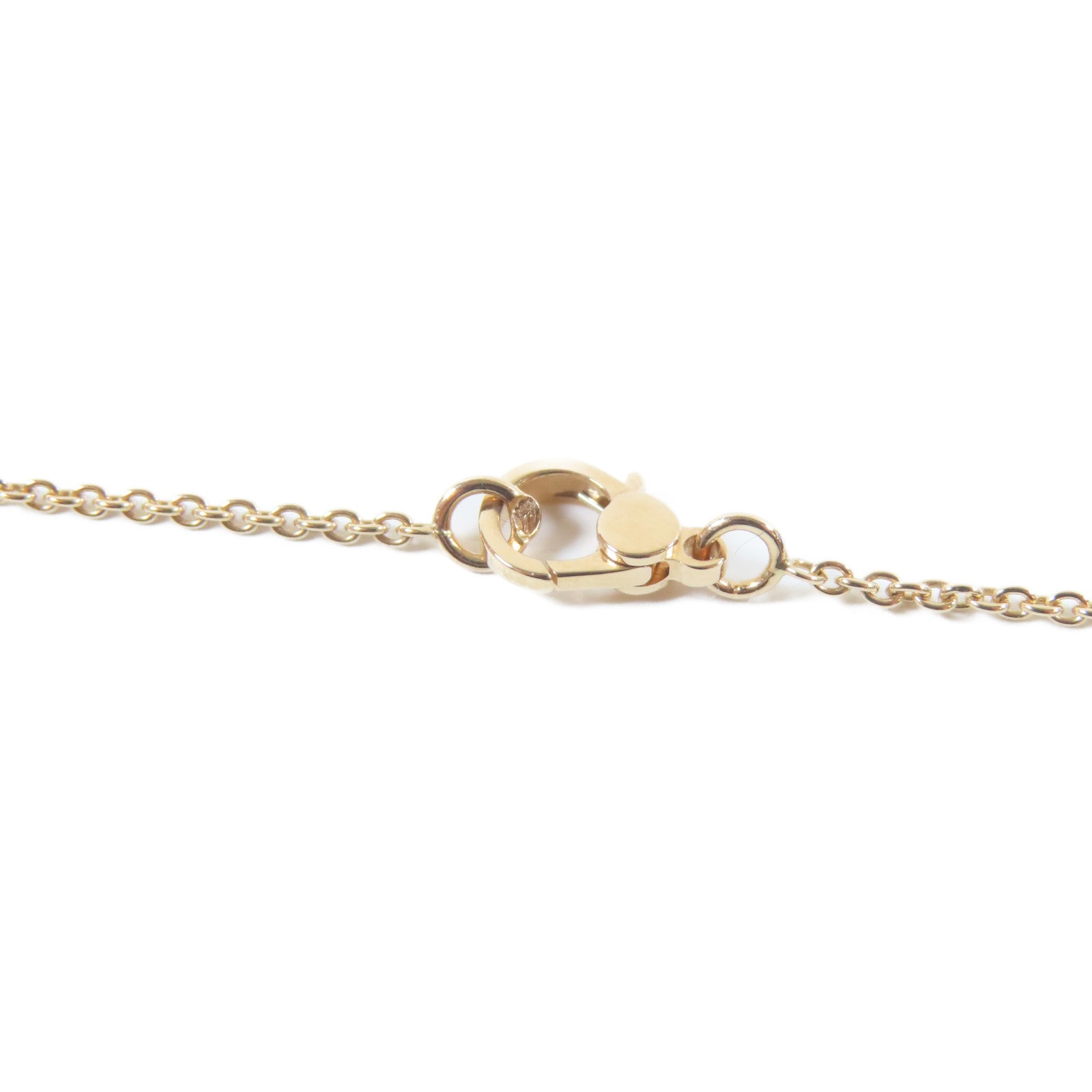 HERMES 18K玫瑰金Finesse Necklace 0.46ct鑽石項鍊#40cm