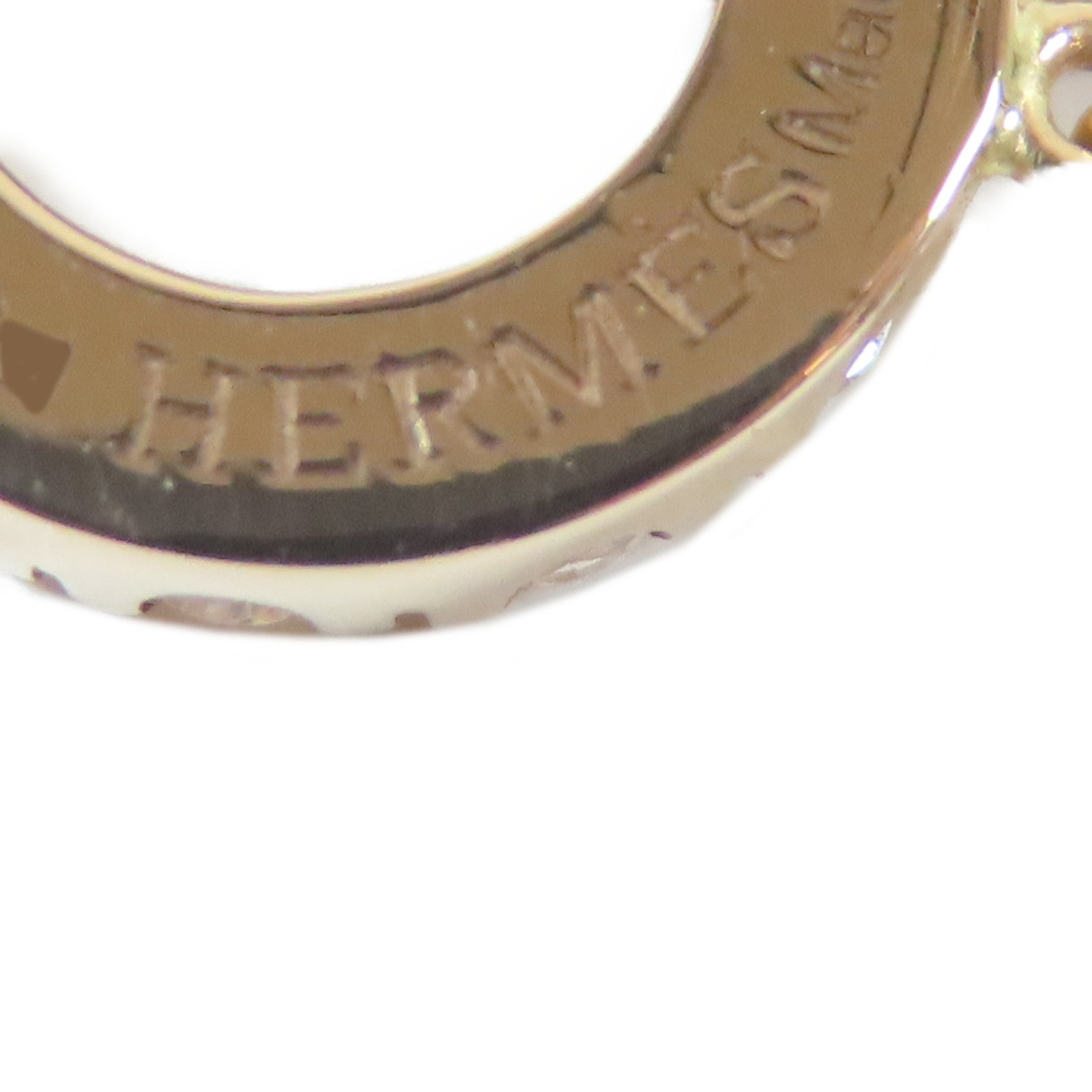 HERMES 18K玫瑰金Finesse Necklace 0.46ct鑽石項鍊#40cm