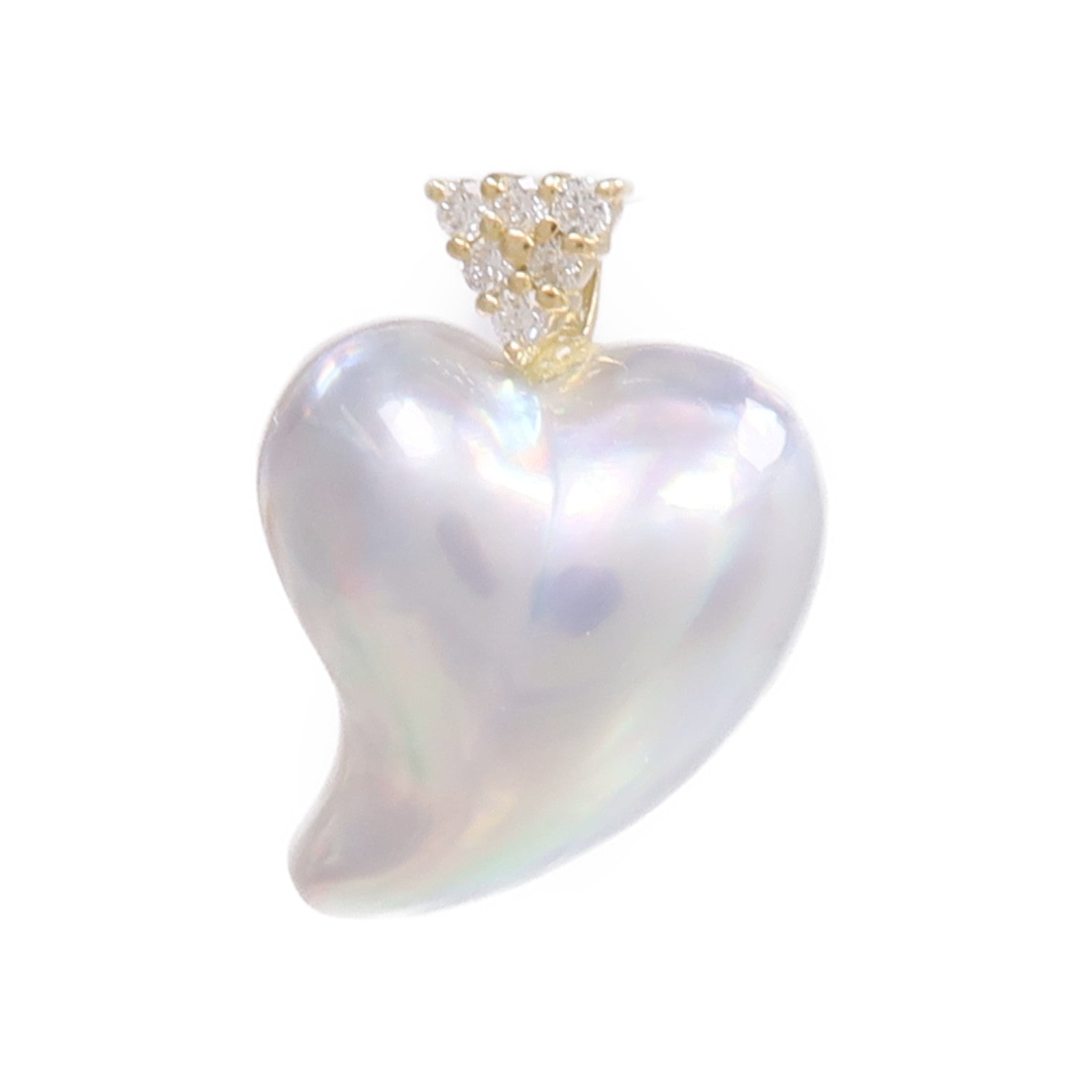 JEWELRY 18K黃金Pendant Top珍珠母貝/鑽石吊墜