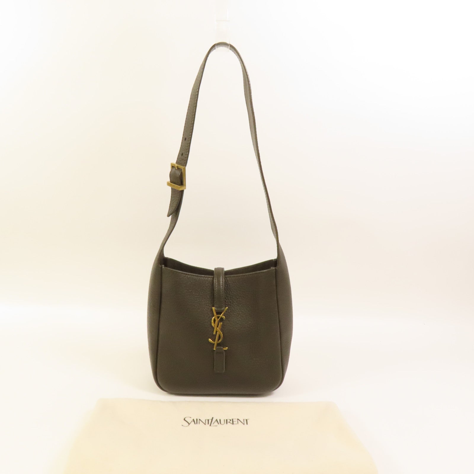 SAINT LAURENT 牛皮皮革LE 5A7金扣肩背袋