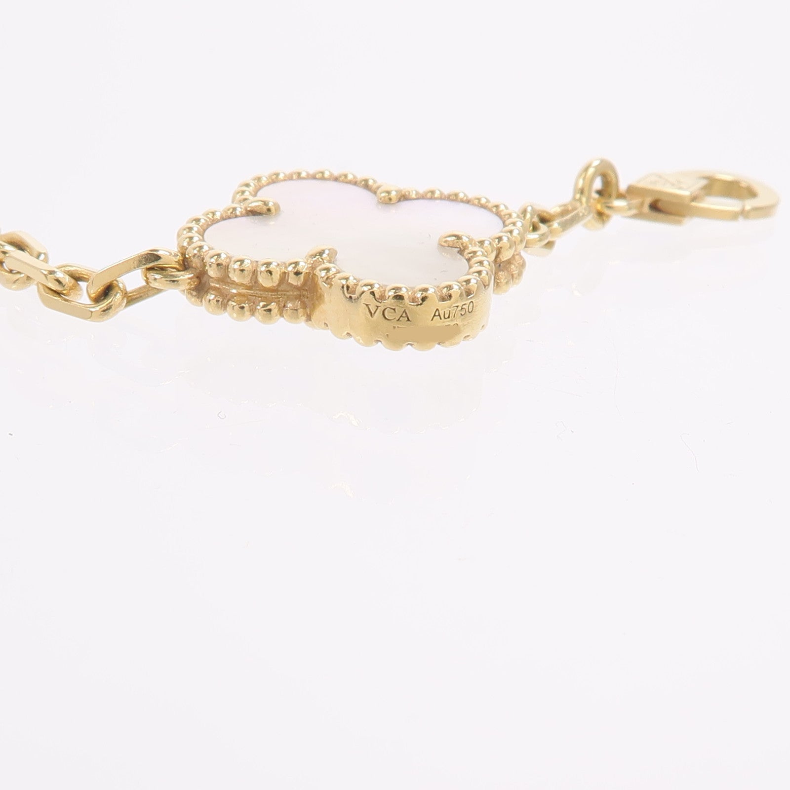 Van Cleef & Arpels 珍珠母貝/18K黃金Vintage Alhambra Bracelet手鏈