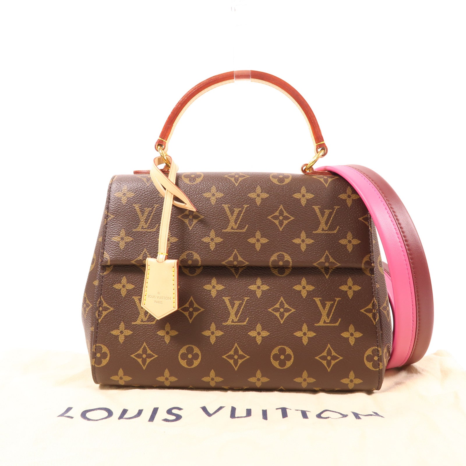 LOUIS VUITTON Monogram Cluny BB金扣手挽肩背兩用袋