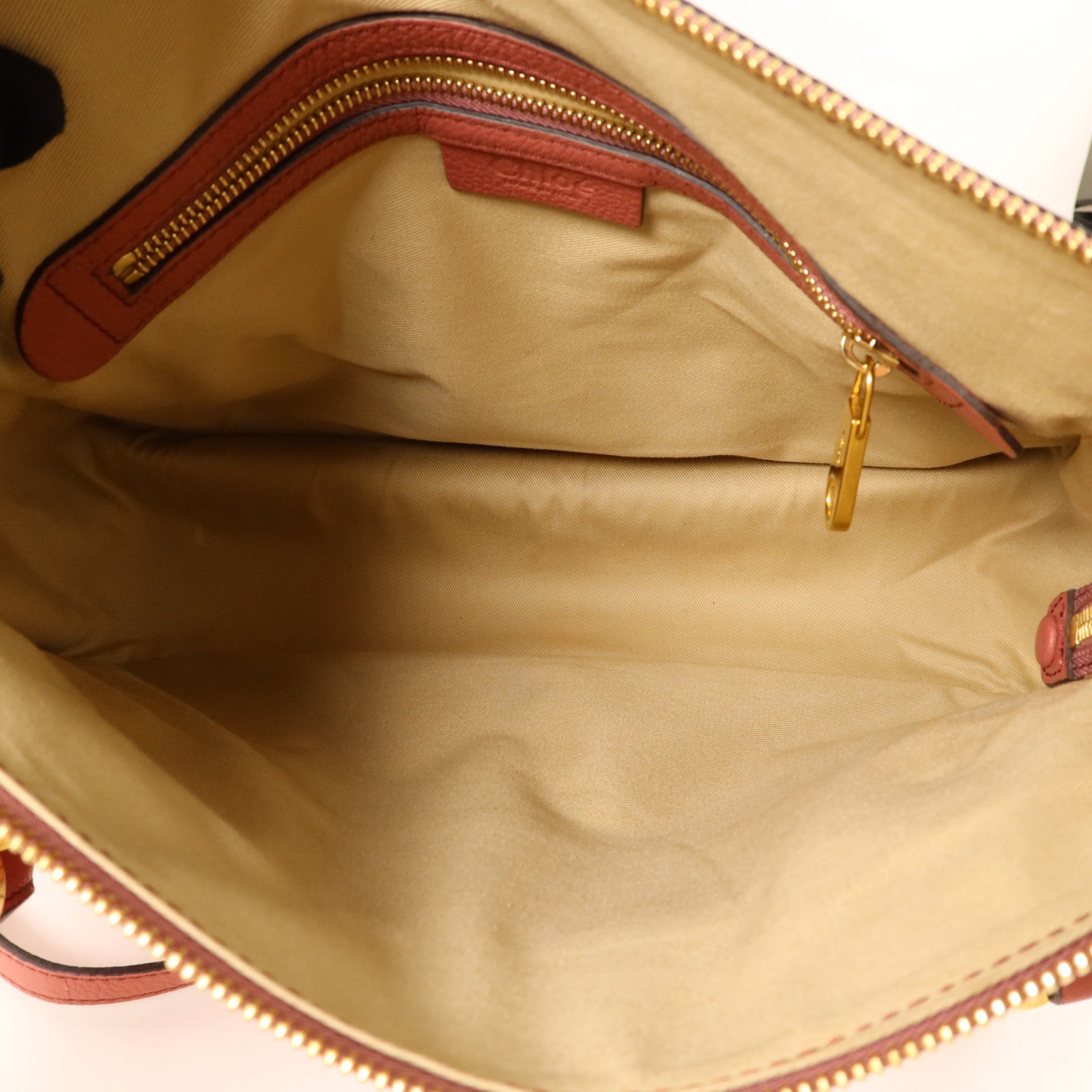 Chloe 牛皮皮革2 Way Shoulder Bag金扣手挽肩背兩用袋