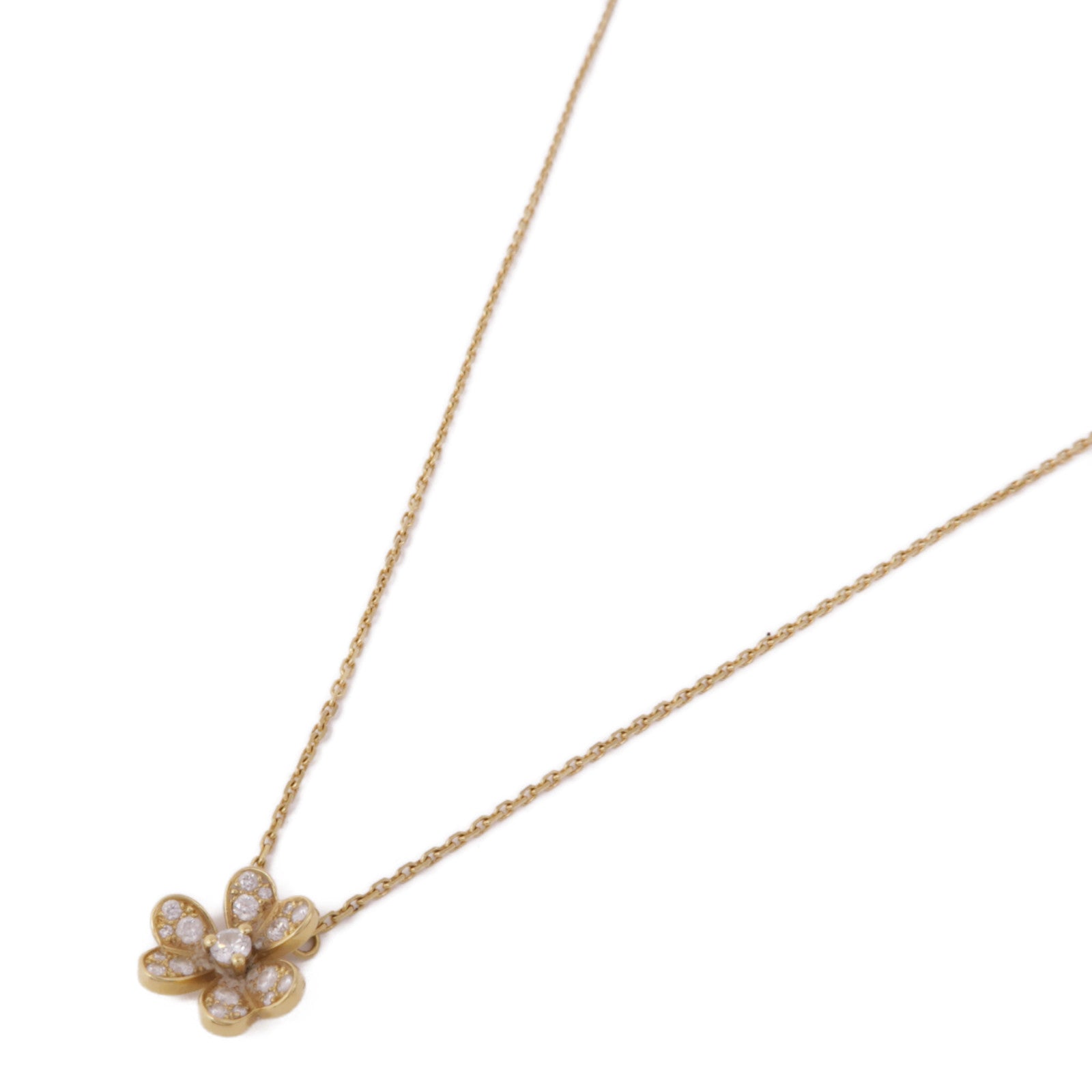 Van Cleef & Arpels 【激減優惠】18K黃金Frivole Pendant鑽石項鍊