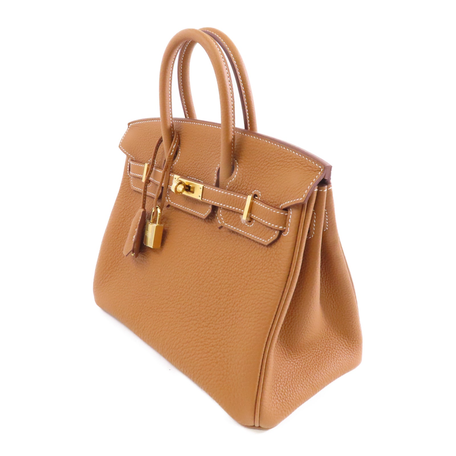 HERMES 【激減優惠】Togo皮革Birkin25金扣手挽袋Gold/棕色