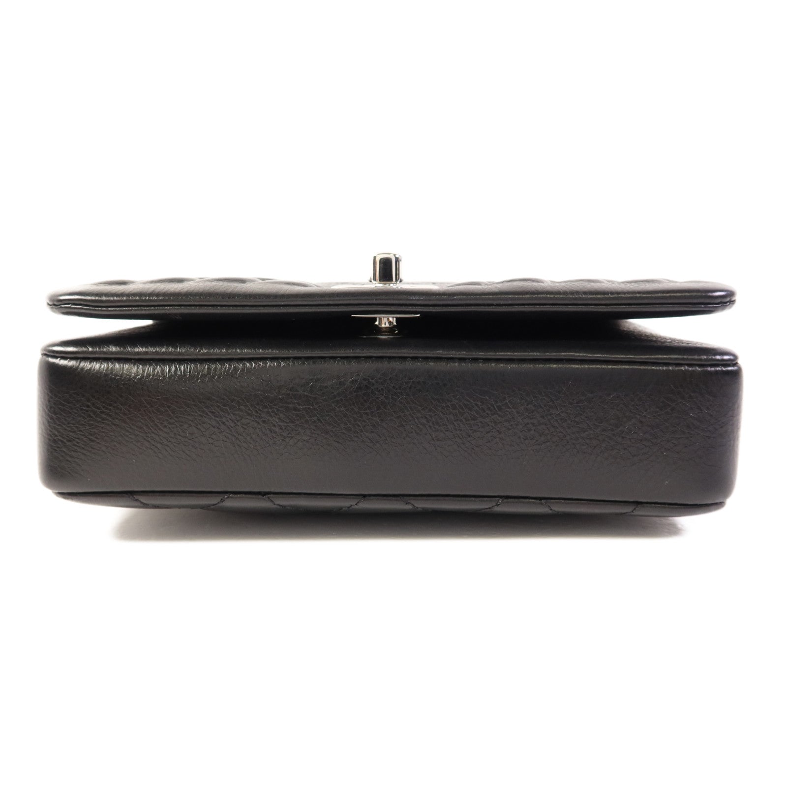 CHANEL 牛皮皮革Chain Shoulder銀扣鏈帶肩背袋