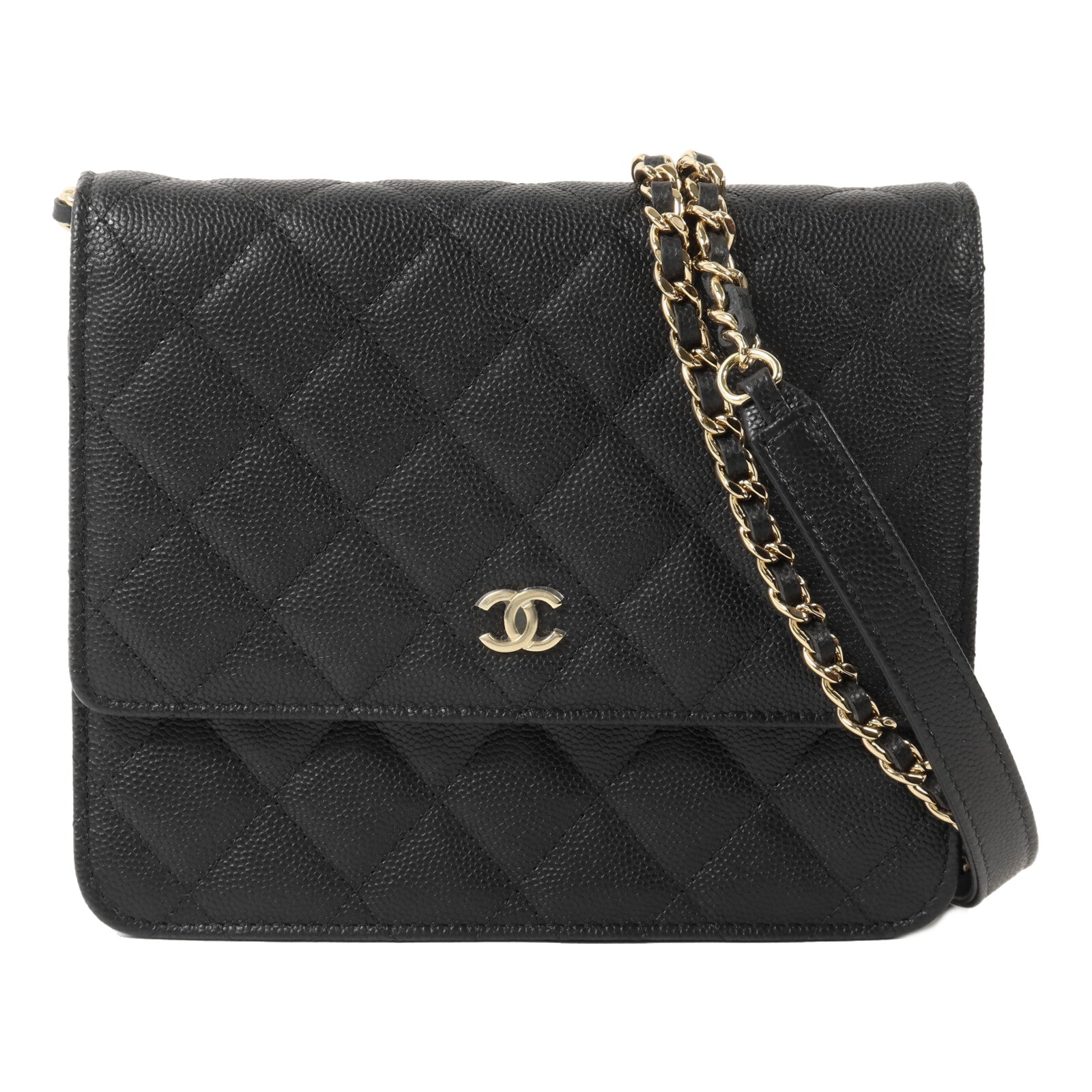CHANEL 牛皮皮革Wallet On Chain鏈帶肩背袋