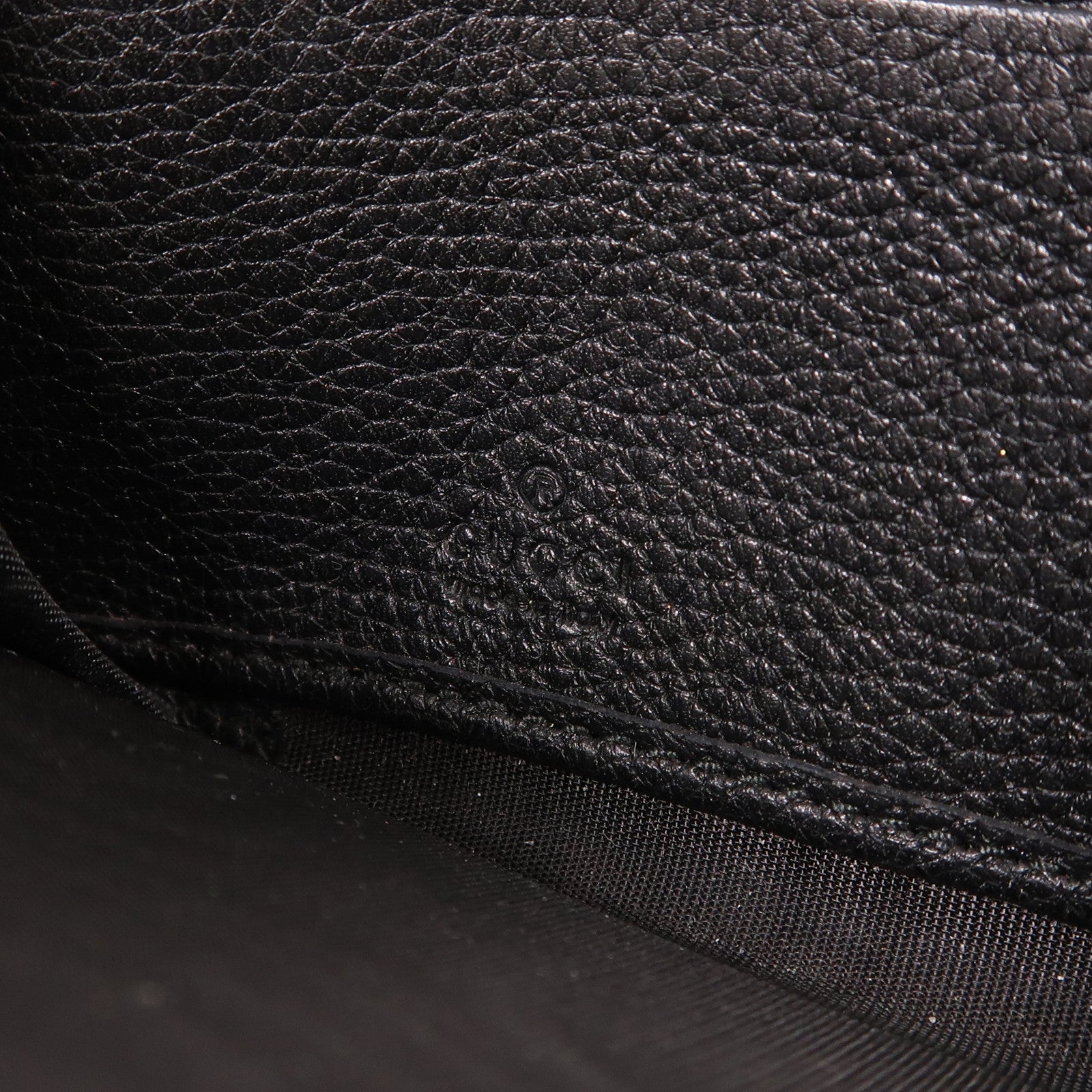 GUCCI GG GHW Long Wallet 496317 Calfskin Leather Black