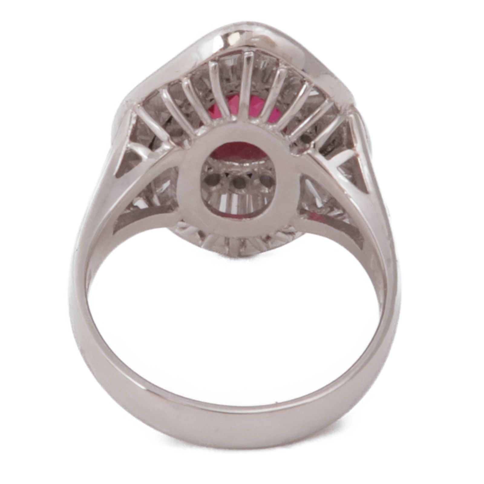 JEWELRY【激減優惠】 PT900鉑金Ruby Diamond Ring鑽石戒指US#6