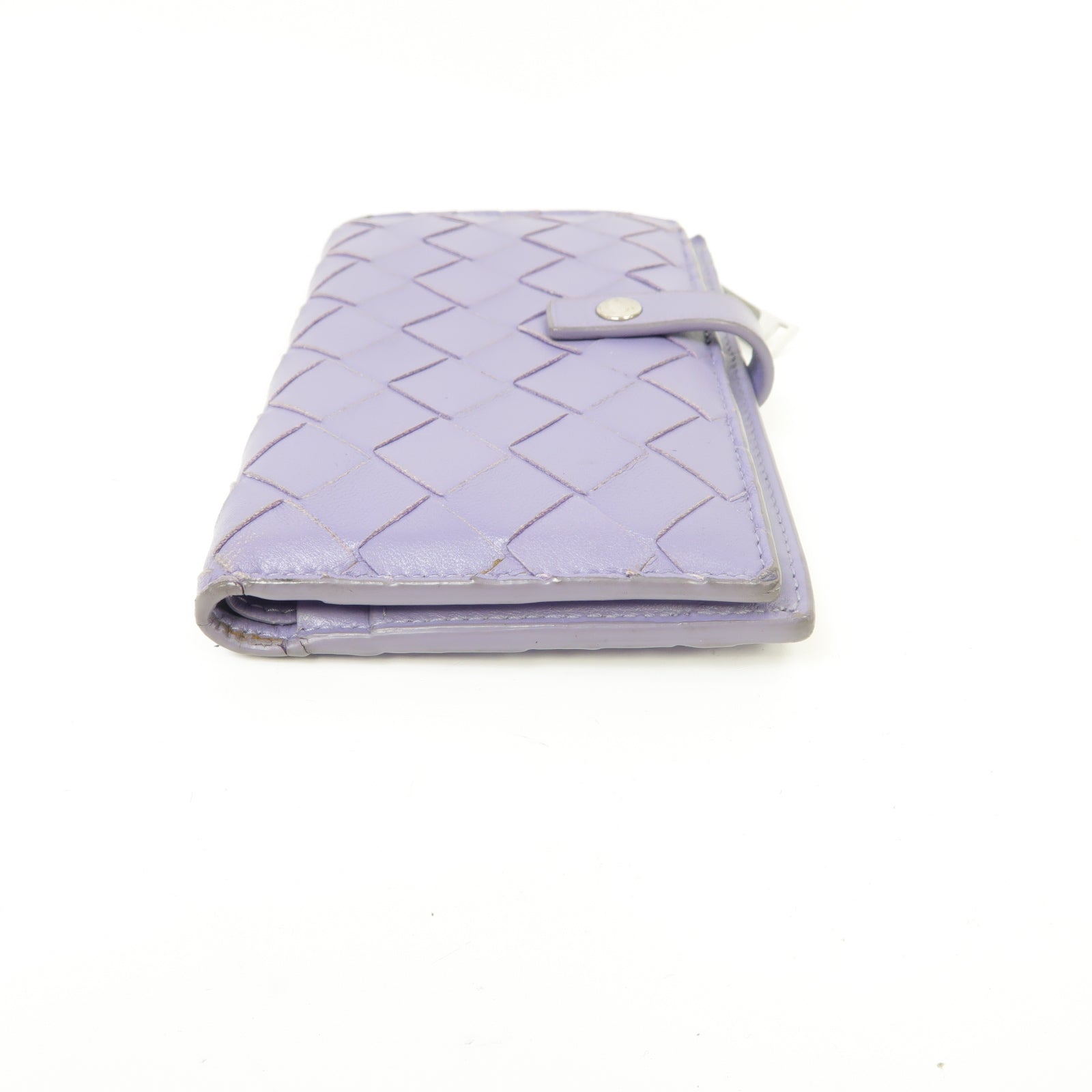 BOTTEGA VENETA 【激減優惠】皮革Wallet銀扣錢包紫色