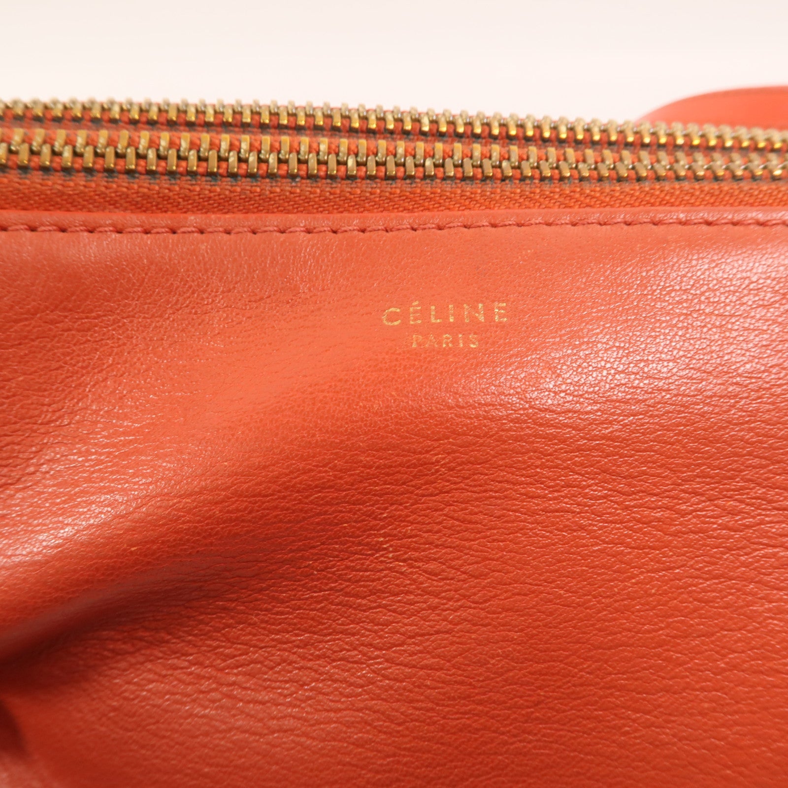 CELINE 羊皮皮革Trio Large金扣肩背袋