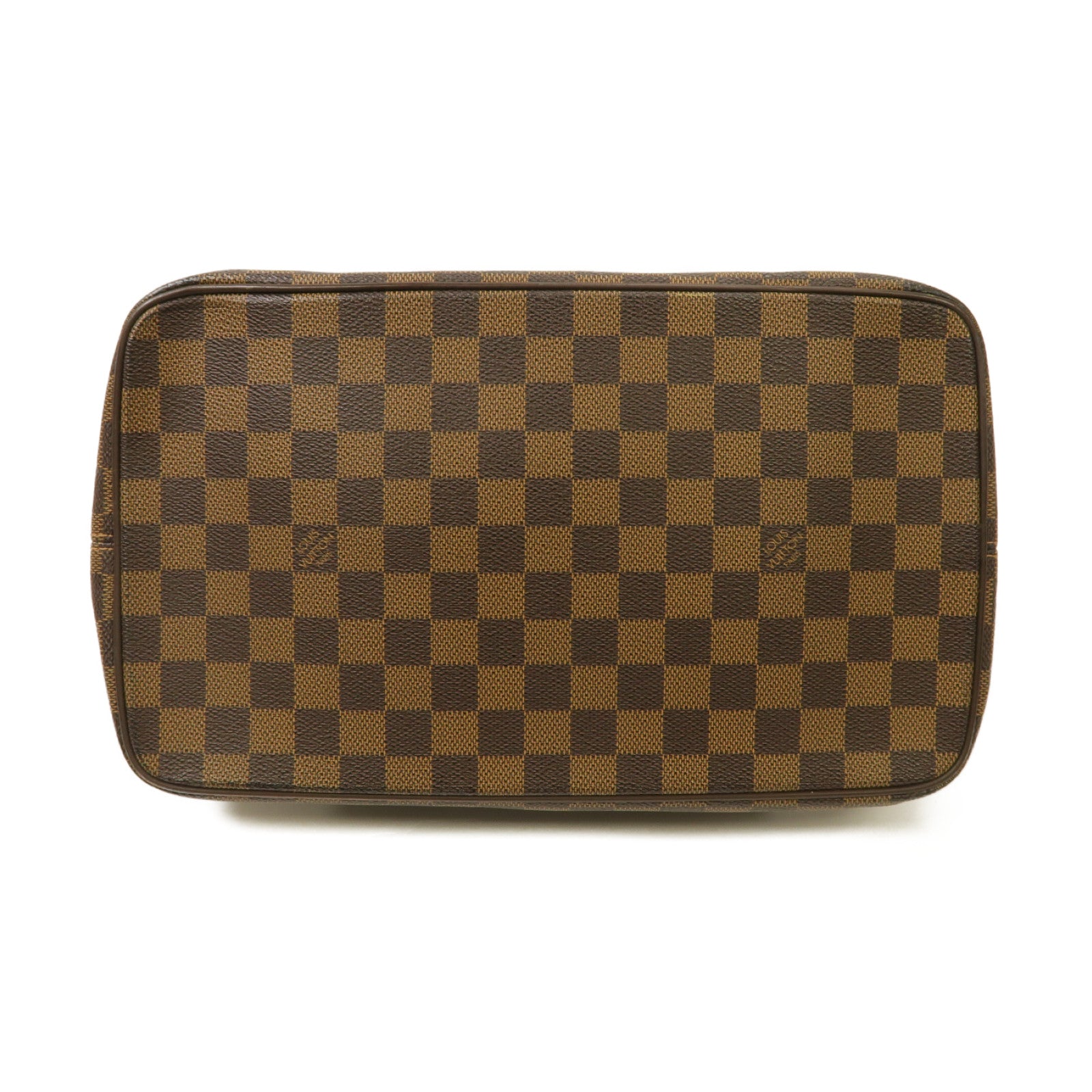 LOUIS VUITTON Damier Saleya MM金扣肩背袋棕色