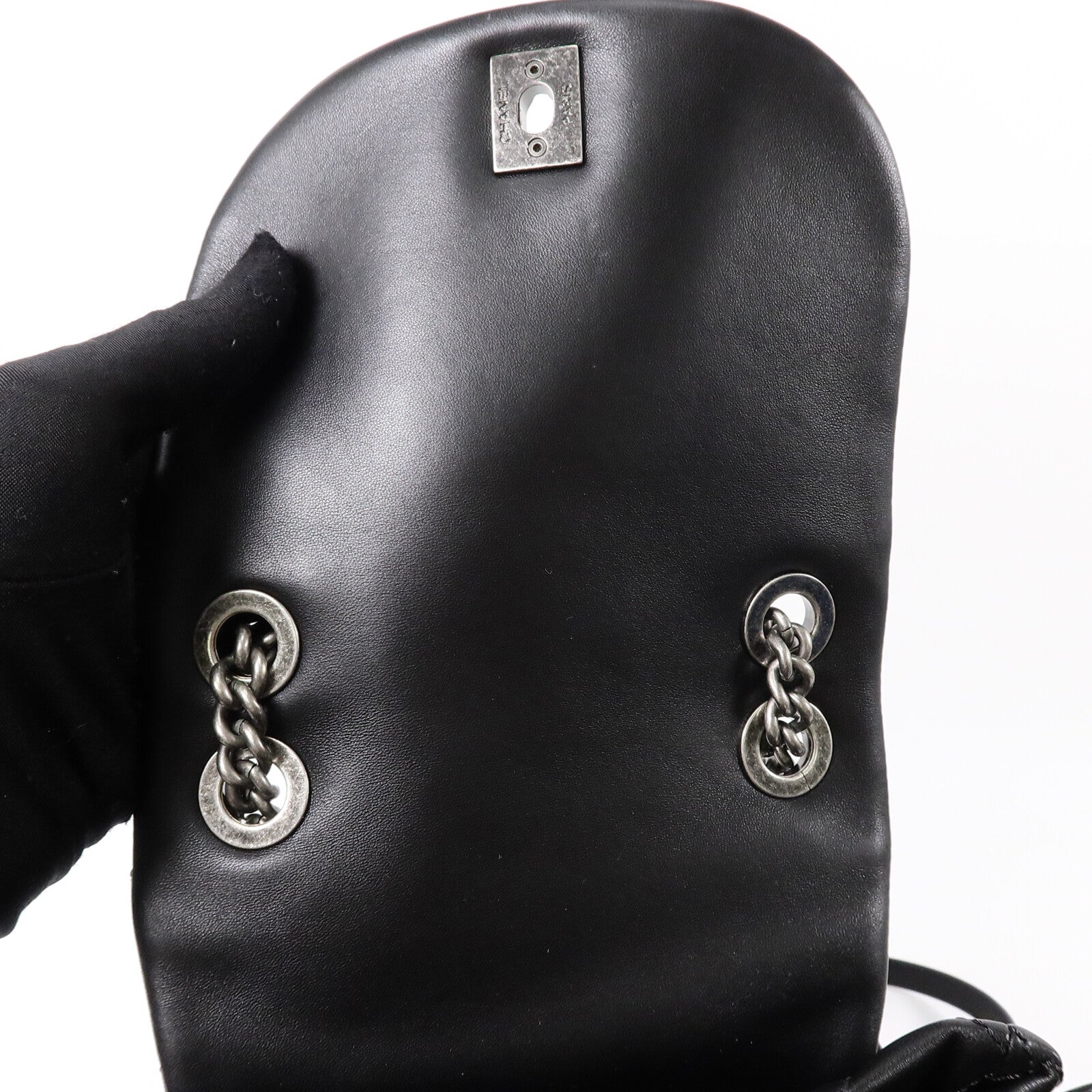 CHANEL 羊皮皮革Urban Spirit Backpack鏈帶背包