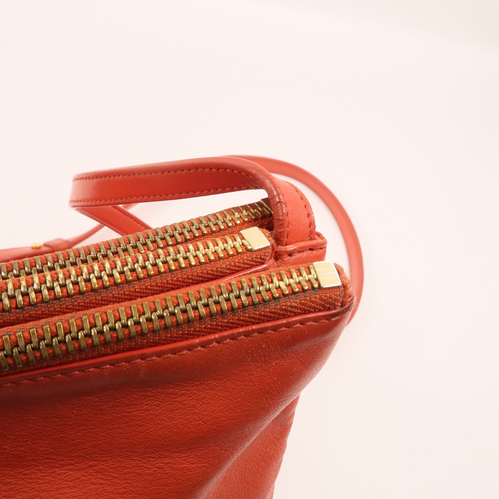 CELINE 羊皮皮革Trio Large金扣肩背袋