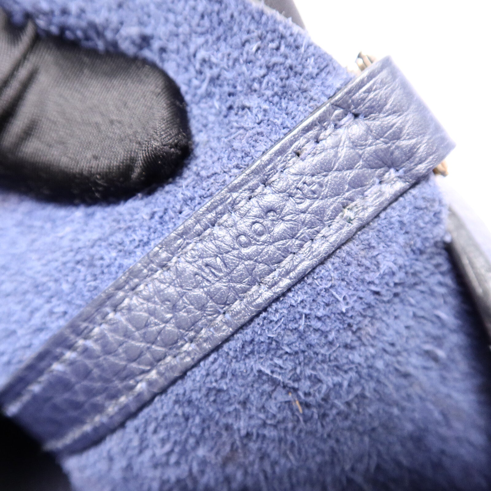 HERMES Clemence皮革Picotin MM扣手挽袋Bleu Nuit