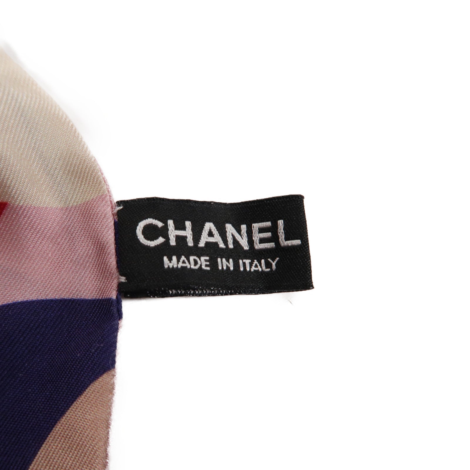 CHANEL 絲質Scarf圍巾粉紅色/藍色/白色