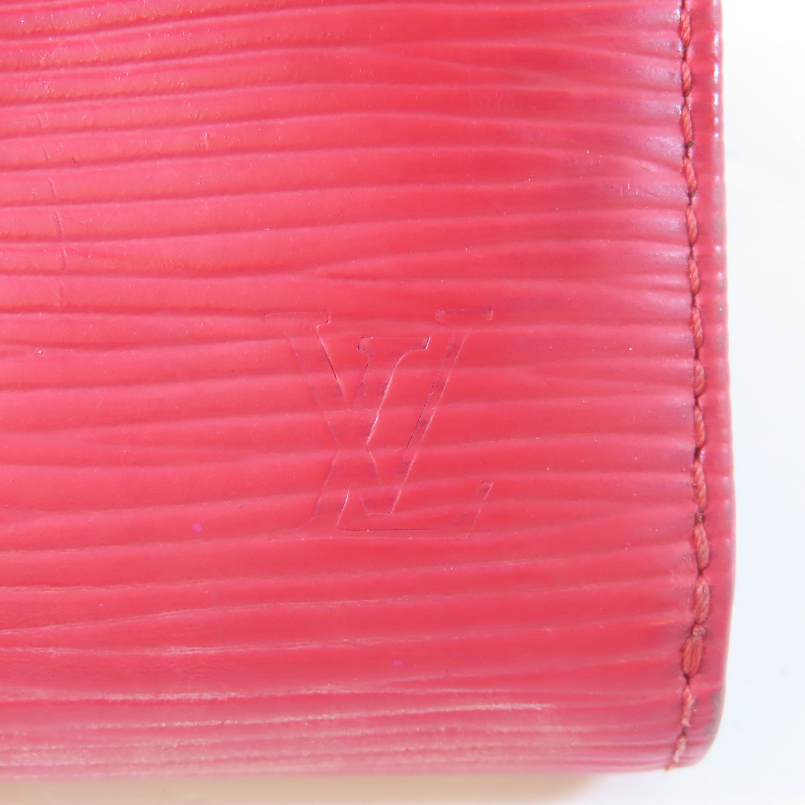 LOUIS VUITTON 【激減優惠】皮革Wallet銀扣錢包紅色
