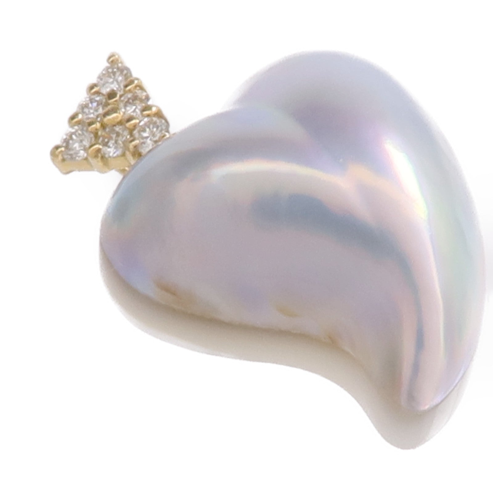 JEWELRY 18K黃金Pendant Top珍珠母貝/鑽石吊墜