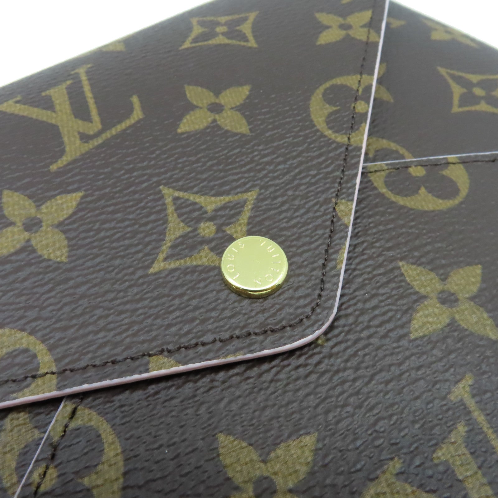 LOUIS VUITTON Monogram Kirigami Pochette金扣手拿包啡色/粉紅色