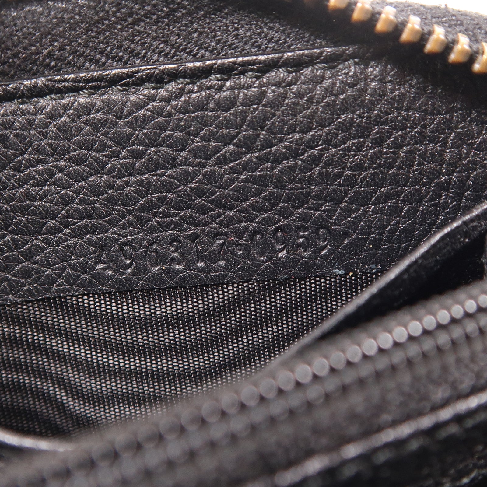 GUCCI GG GHW Long Wallet 496317 Calfskin Leather Black