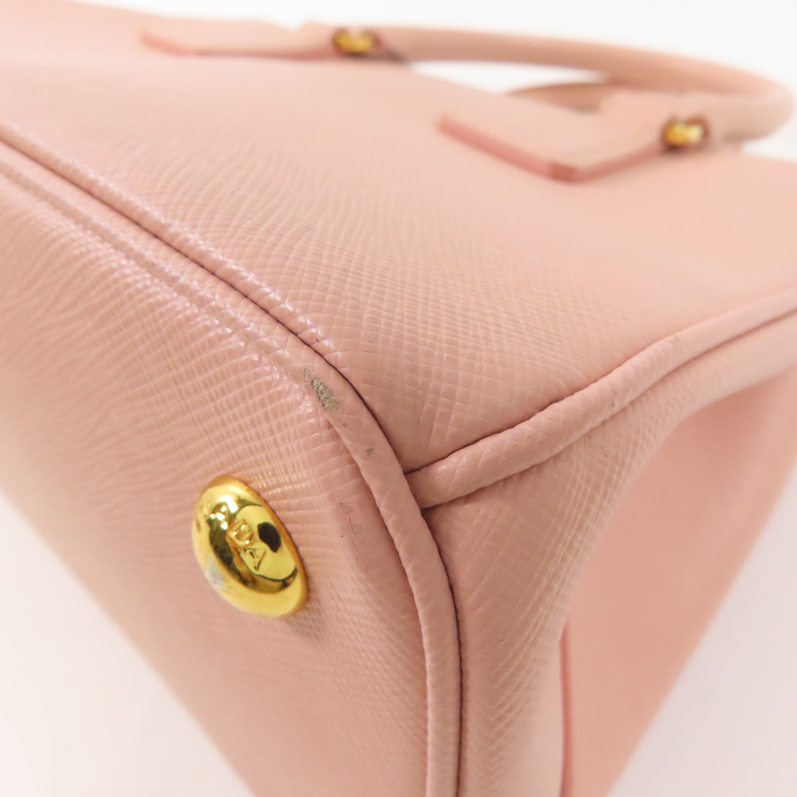 PRADA 牛皮皮革2 way Shoulder金扣手挽肩背兩用袋