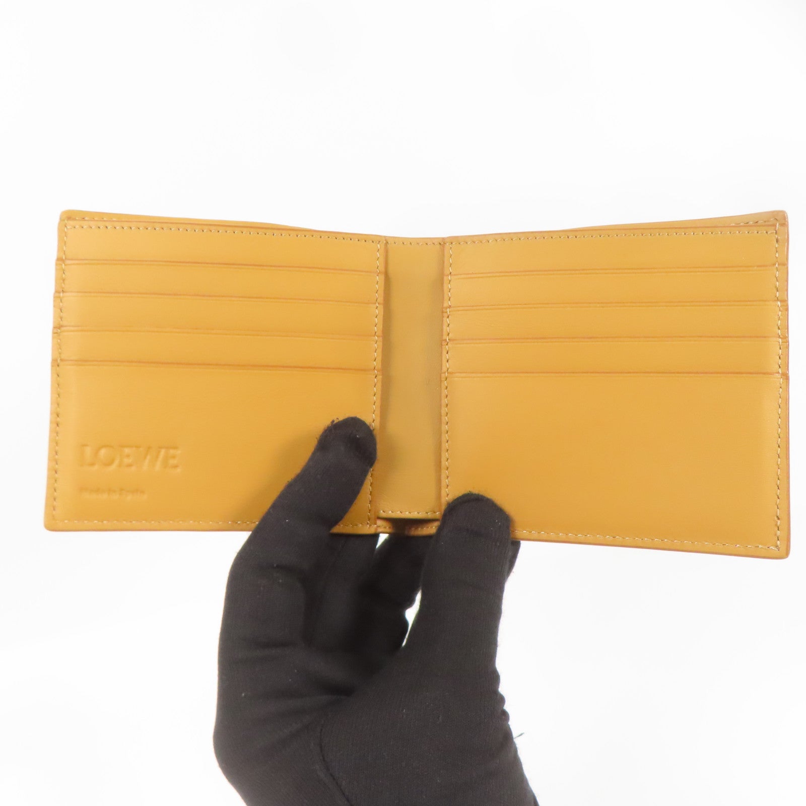 LOEWE Wallet Calfskin Leather Brown