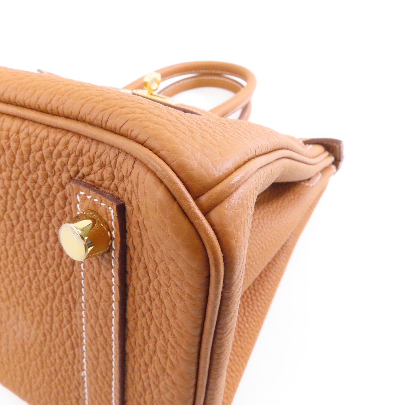 HERMES 【激減優惠】Togo皮革Birkin25金扣手挽袋Gold/棕色