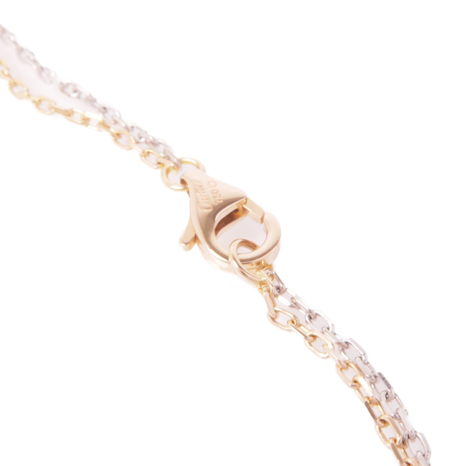 CARTIER Love Necklace 6 Diamonds B7219700 18K White Pink Gold Diamond