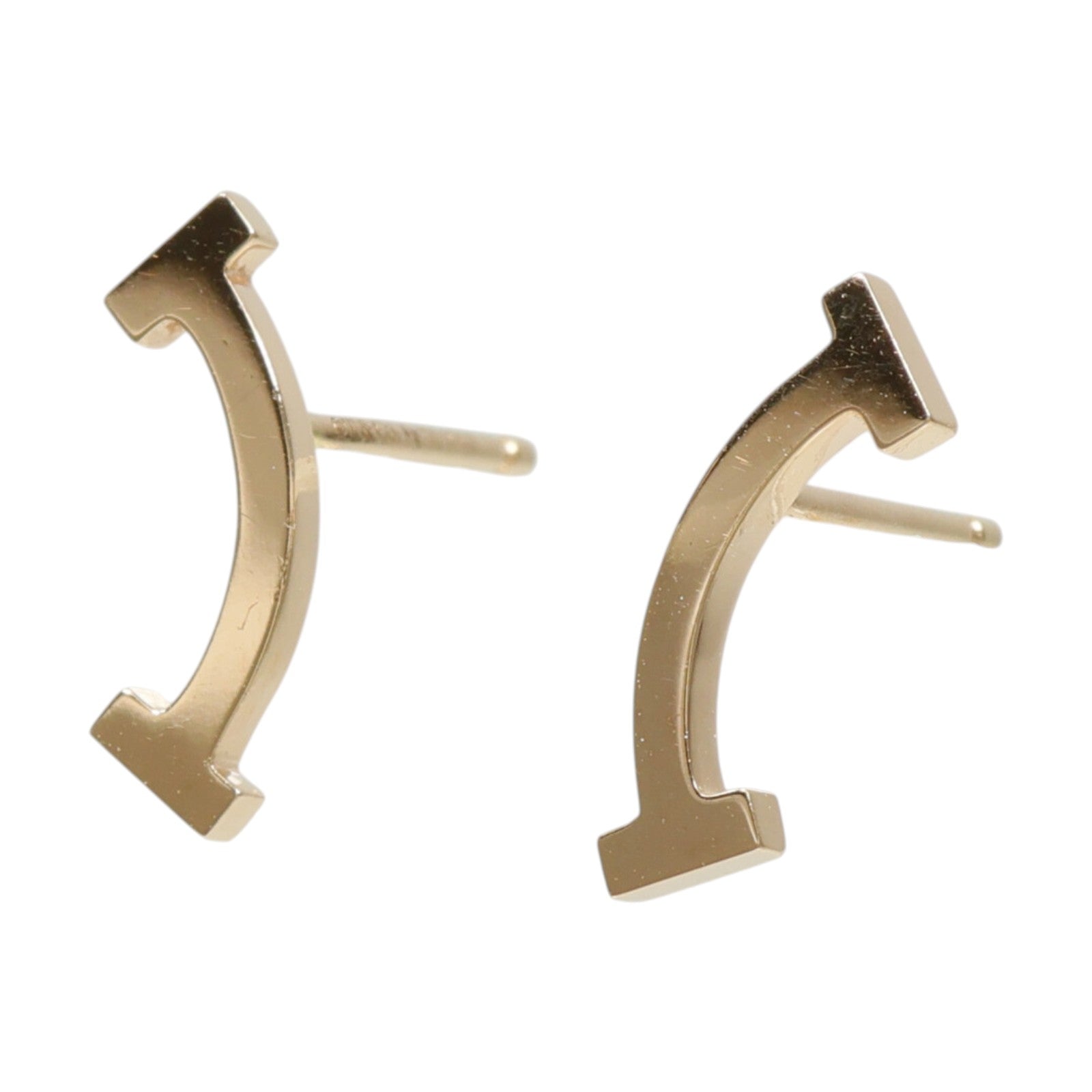 TIFFANY＆CO 18K黃金T Smile Mini Earrings耳環