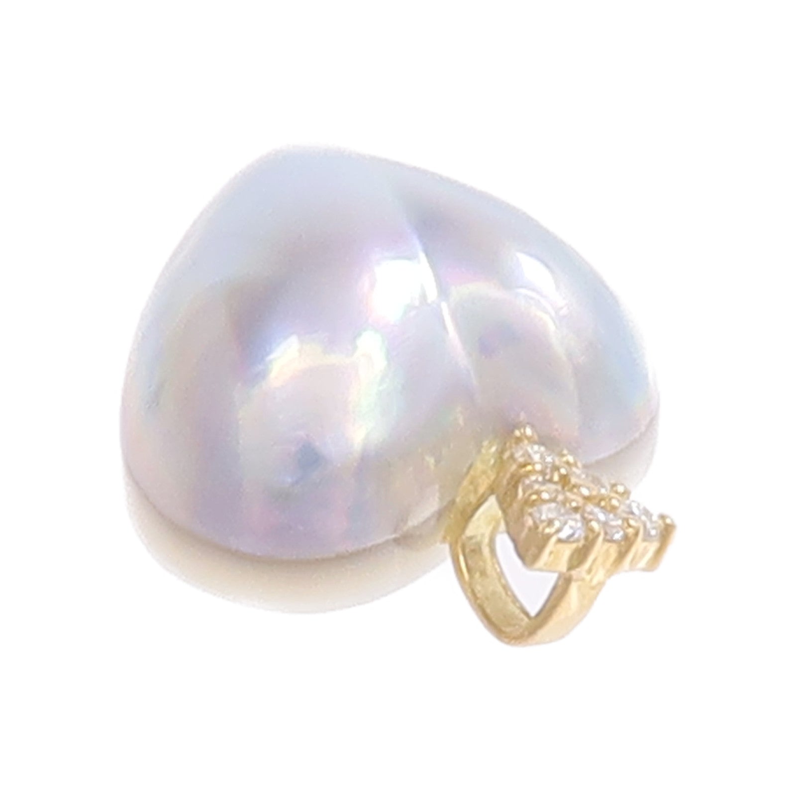 JEWELRY 18K黃金Pendant Top珍珠母貝/鑽石吊墜