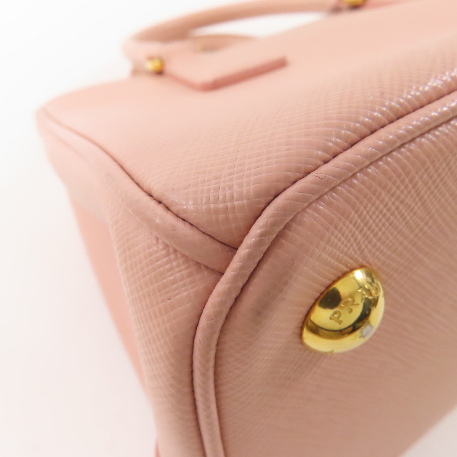 PRADA 牛皮皮革2 way Shoulder金扣手挽肩背兩用袋