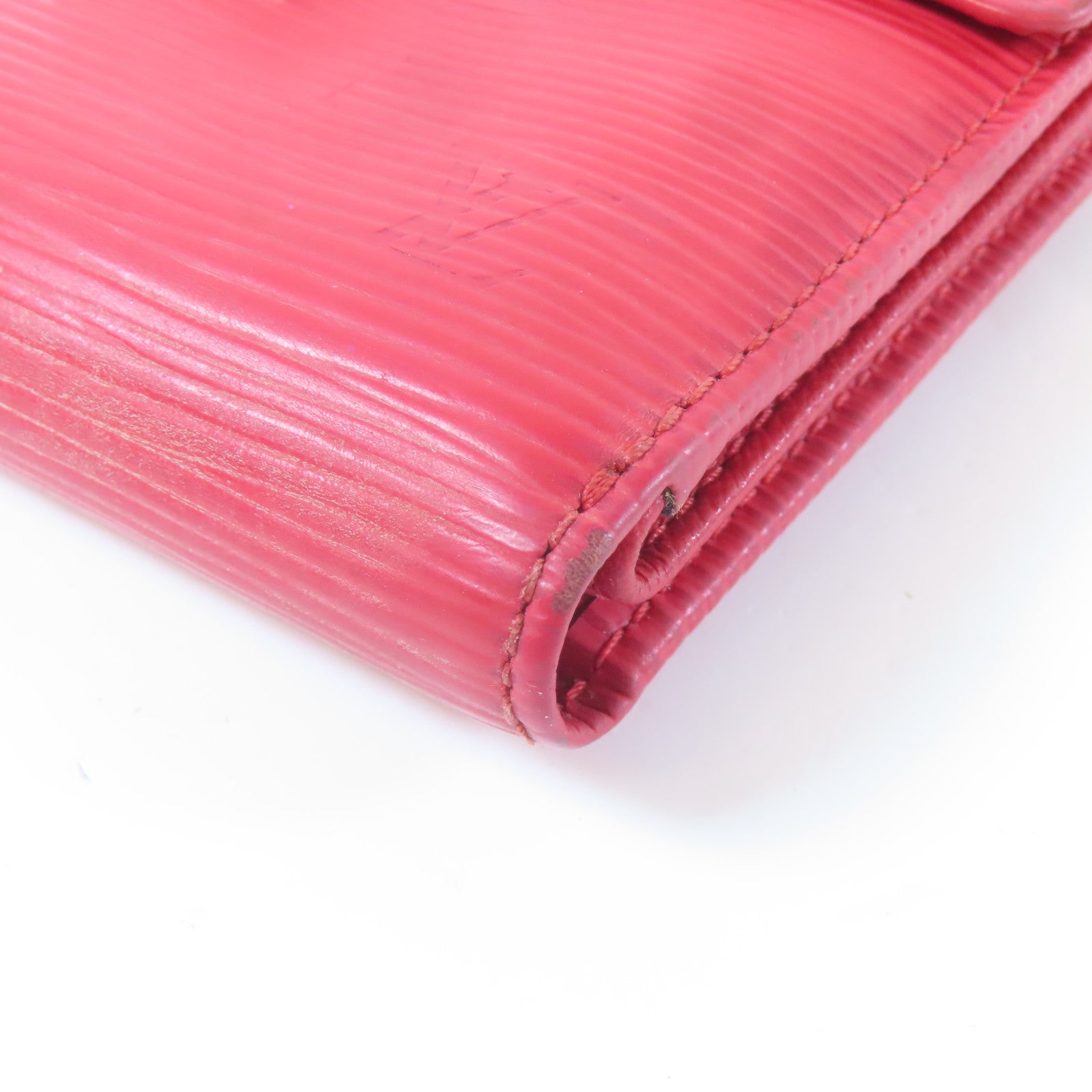 LOUIS VUITTON 【激減優惠】皮革Wallet銀扣錢包紅色