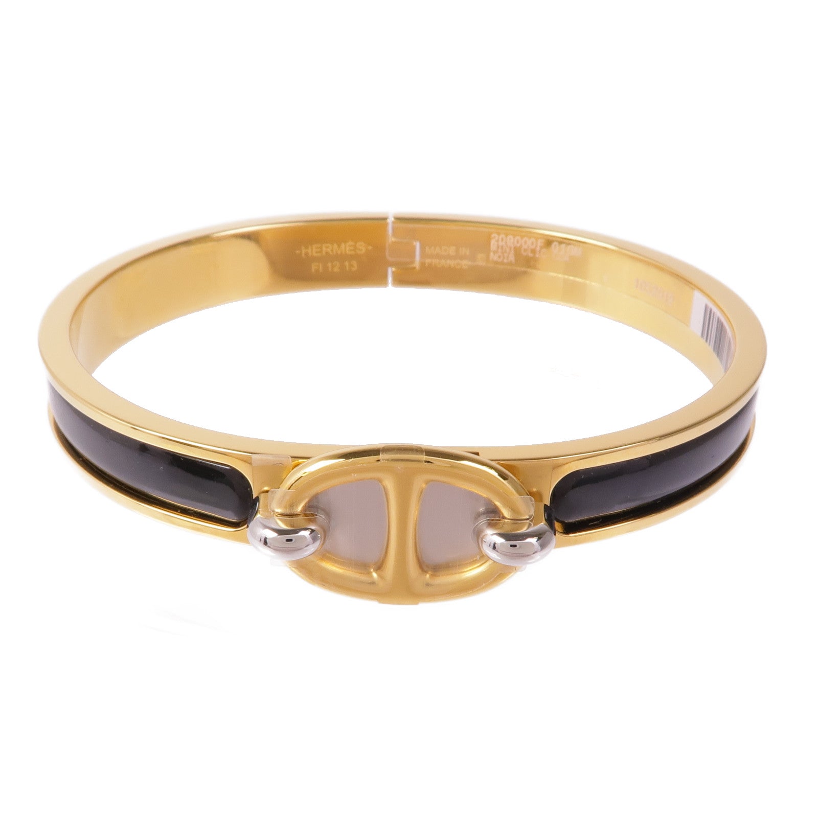 HERMES 金屬Mini Clic Chaine D'Ancre Bracelet手鐲Noir