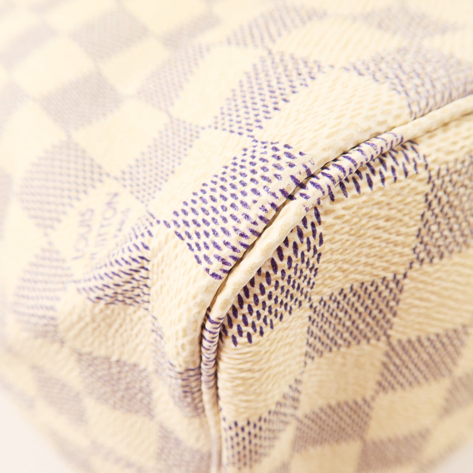 LOUIS VUITTON Damier Azur Neverfull MM金扣肩背袋