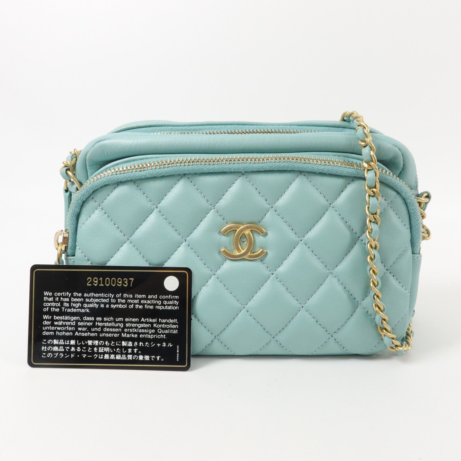 CHANEL 牛皮皮革Camera Bag鏈帶肩背袋