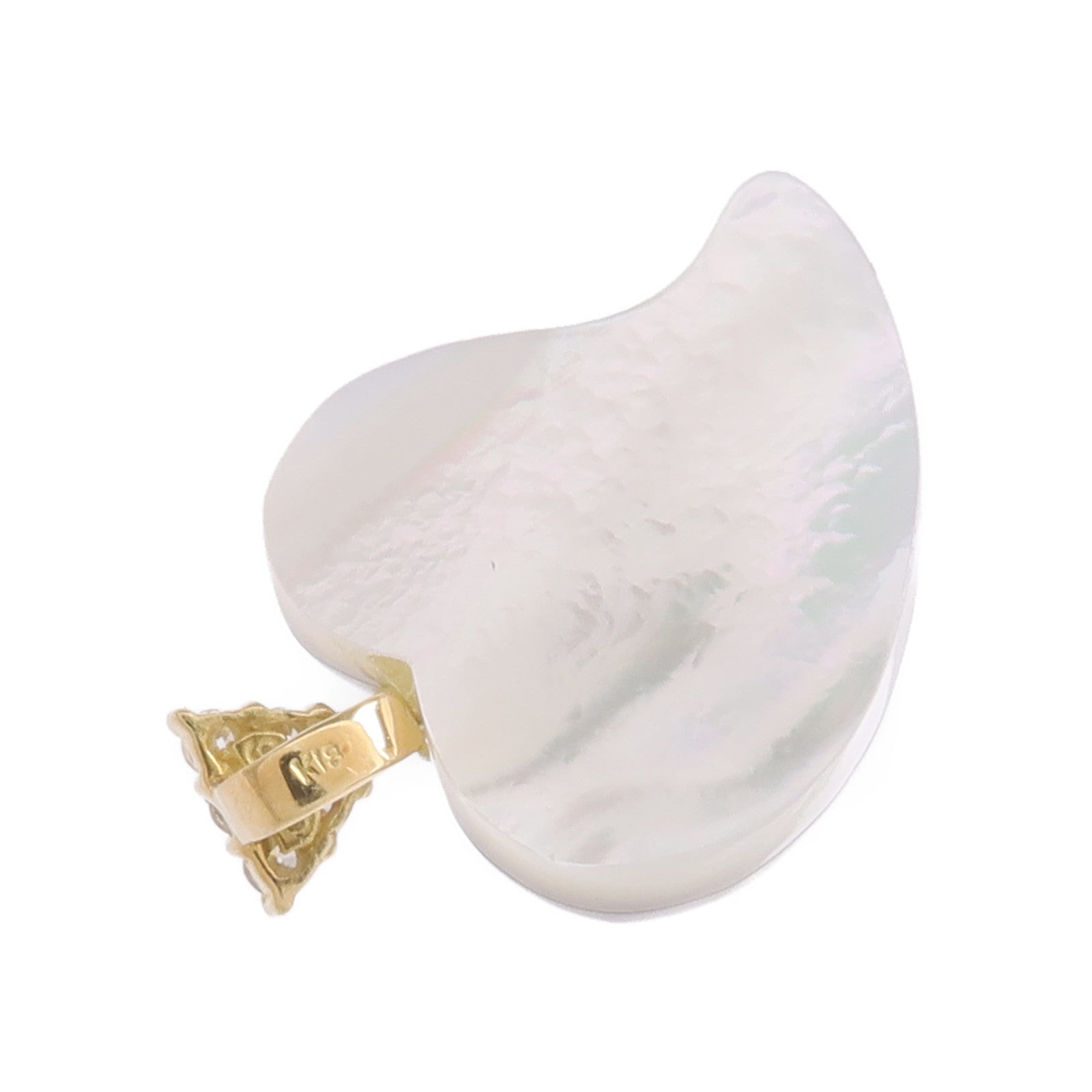 JEWELRY 18K黃金Pendant Top珍珠母貝/鑽石吊墜