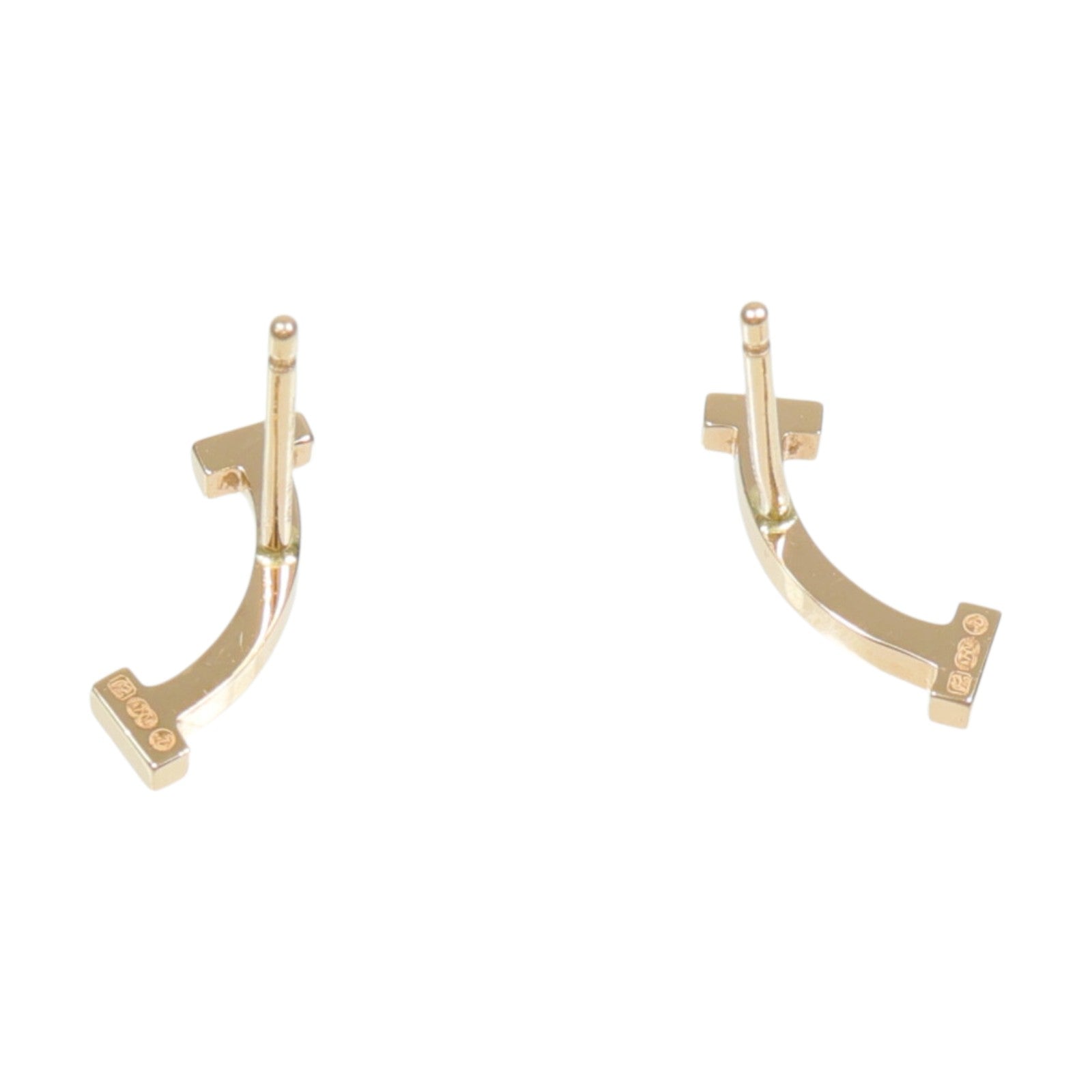 TIFFANY＆CO 18K黃金T Smile Mini Earrings耳環