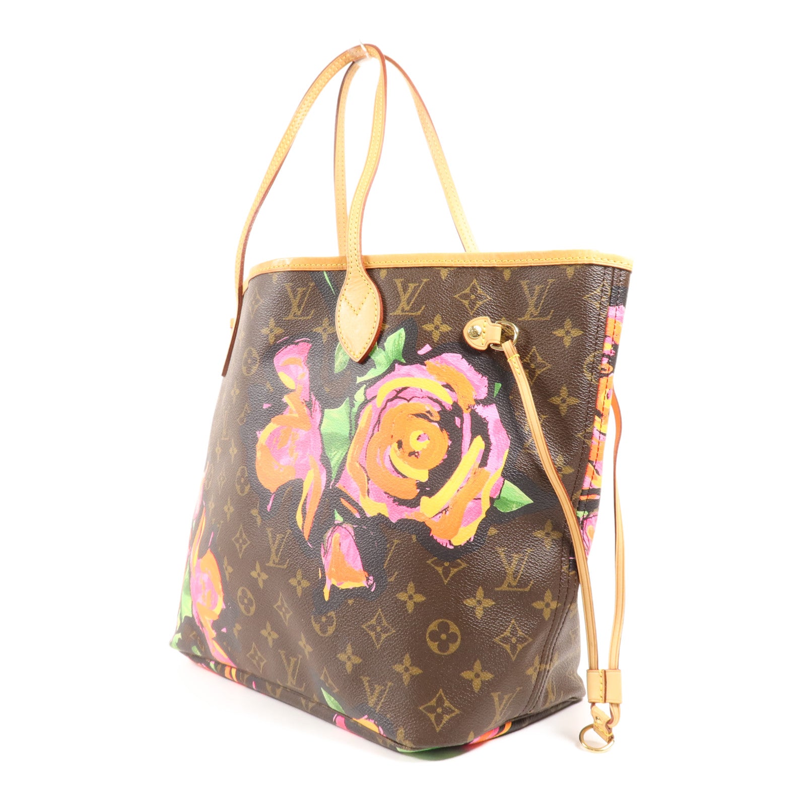 LOUIS VUITTON Monogram Rose Tote Neverfull MM金扣肩背袋