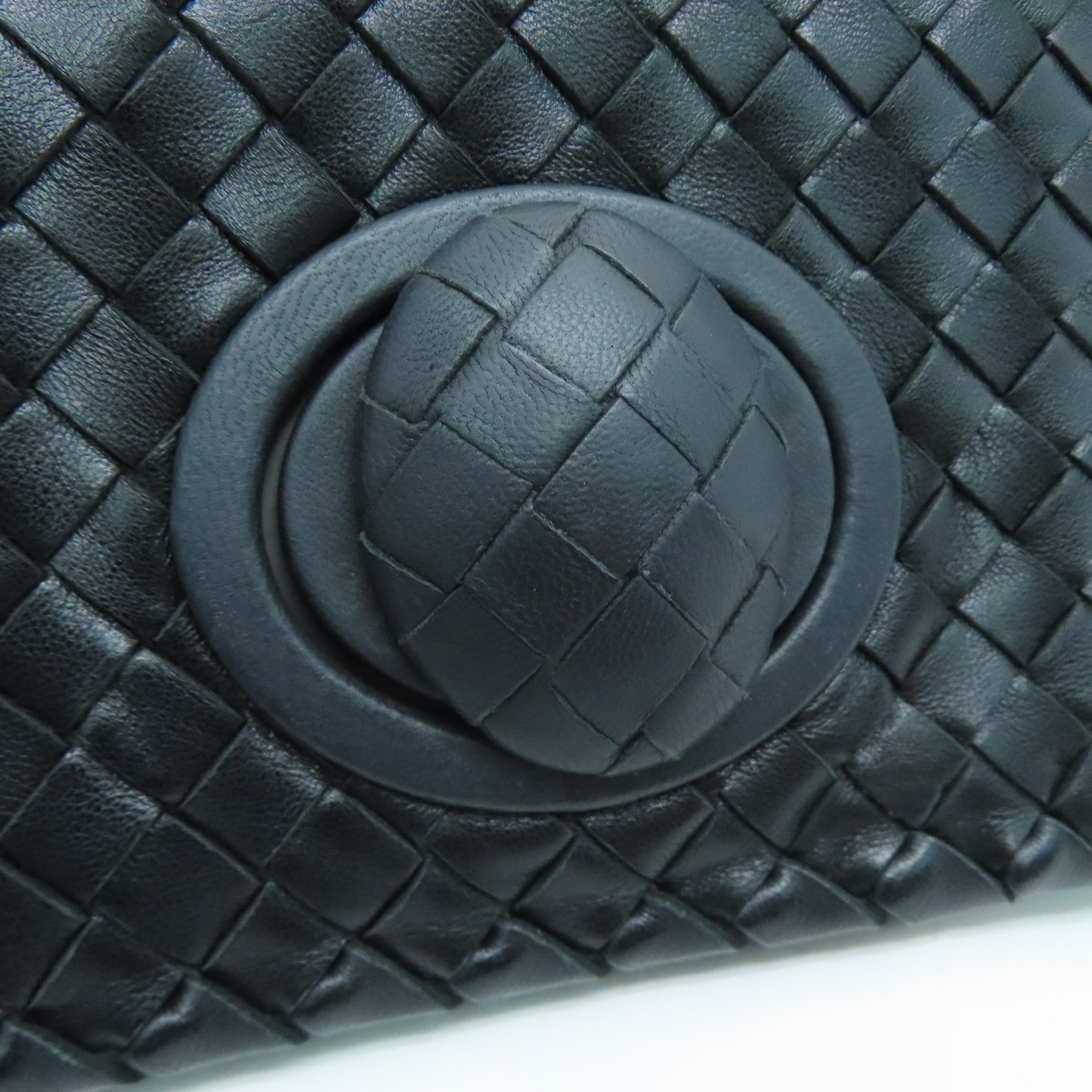 BOTTEGA VENETA Textured Leather Clutch Bag Black