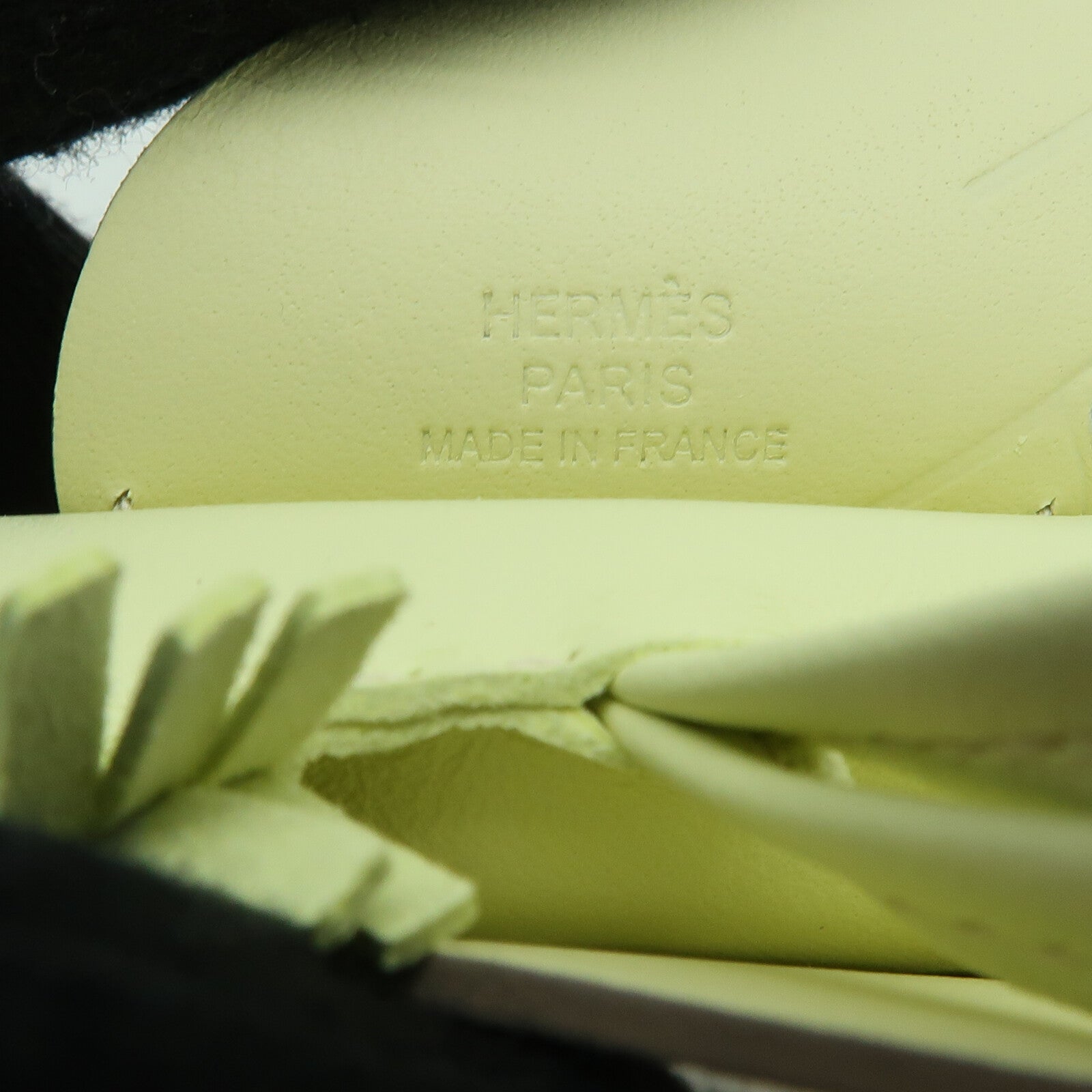 HERMES Milo皮革Rodeo Pagase MM掛飾Jaune Milton