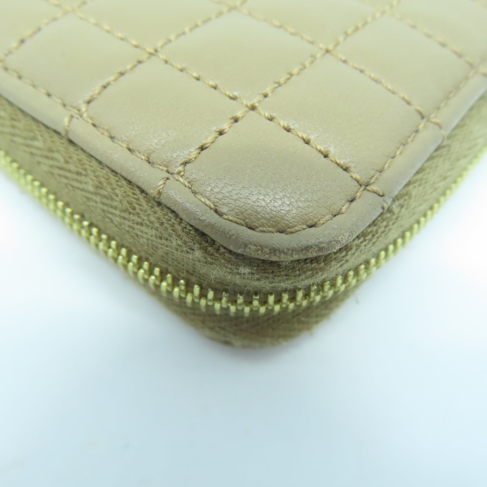 CELINE 【清倉大減價】牛皮皮革Wallet金扣長錢包米色