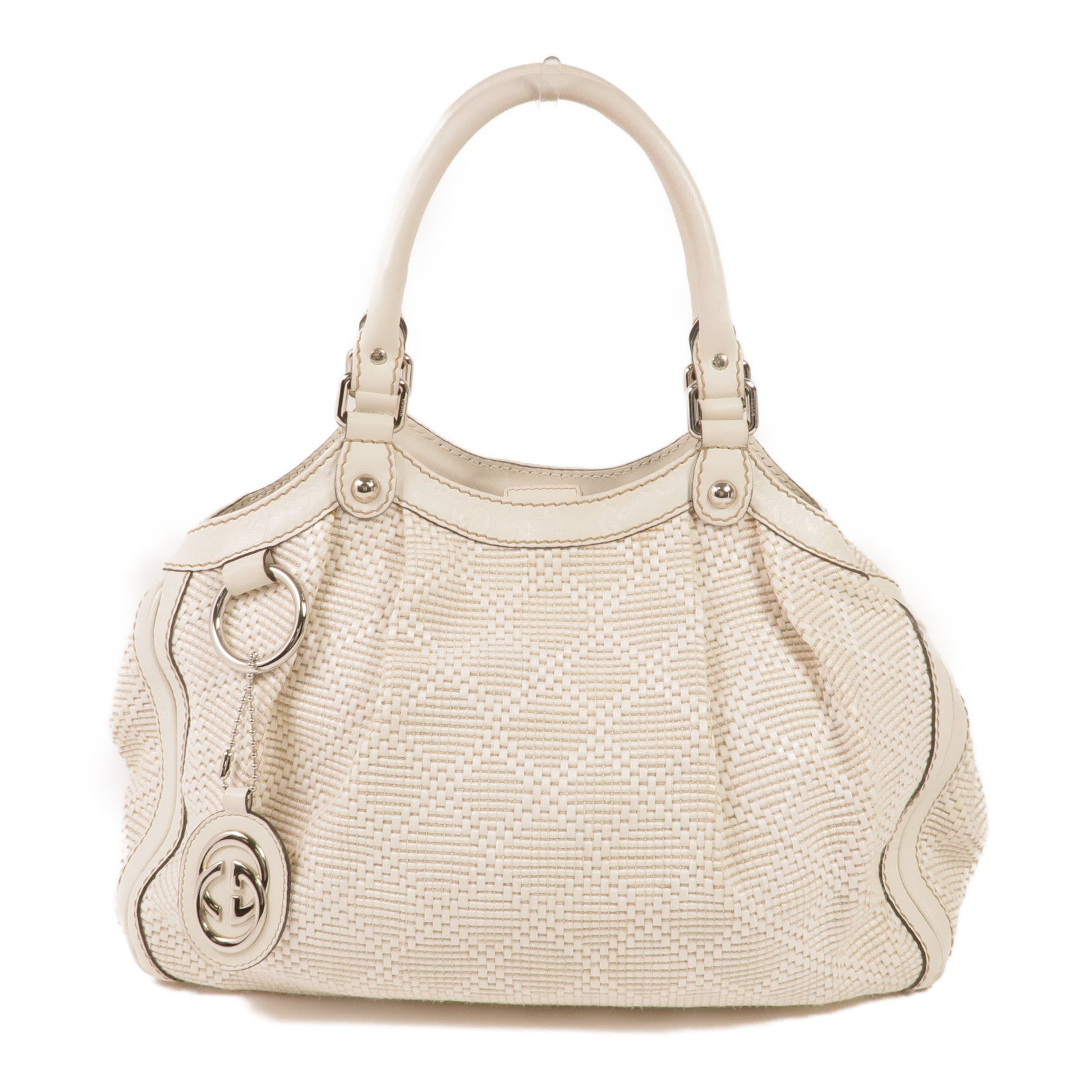 GUCCI 牛皮皮革Sukey Handbag銀扣手挽袋