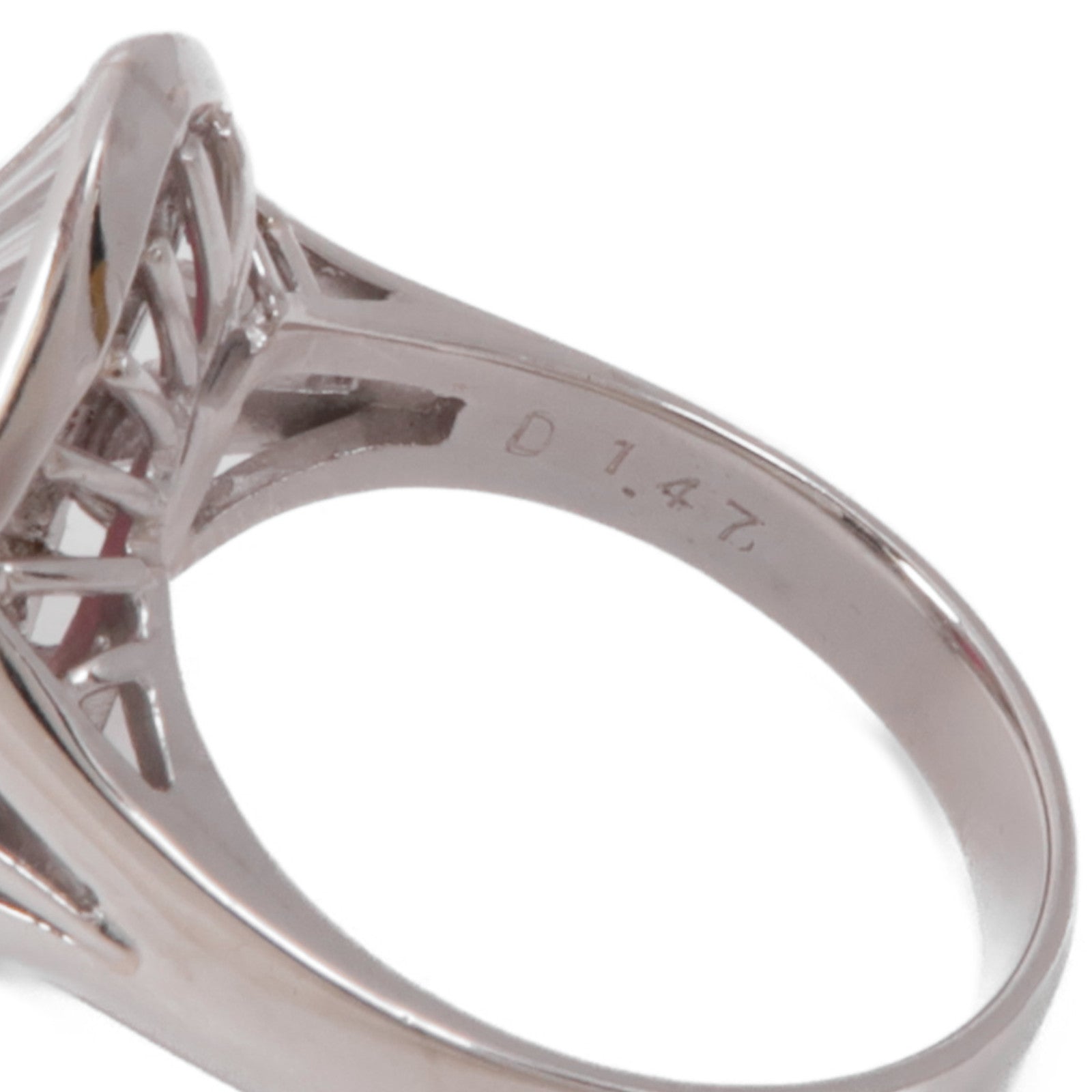 JEWELRY【激減優惠】 PT900鉑金Ruby Diamond Ring鑽石戒指US#6