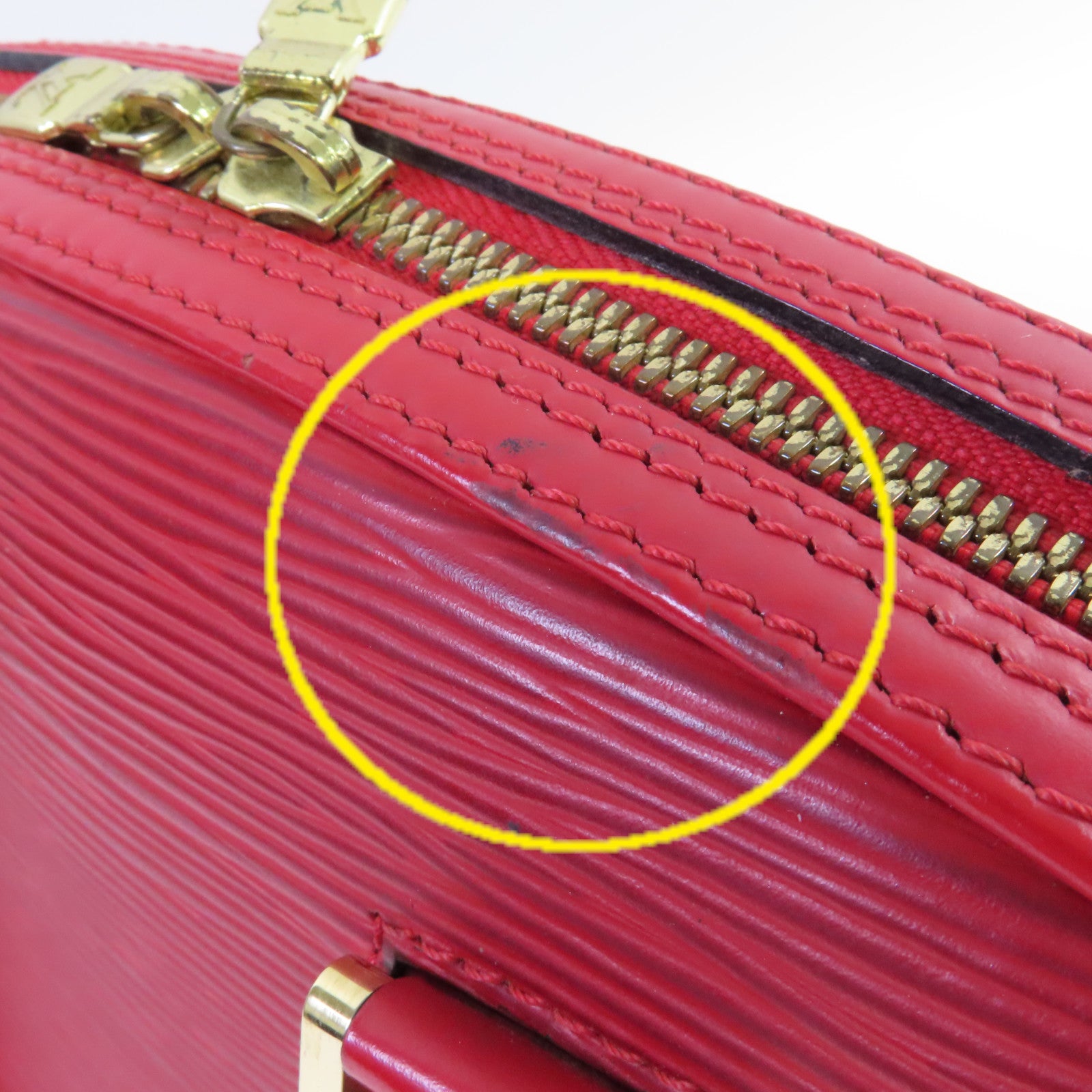 LOUIS VUITTON 【激減優惠】Epi Jasmin Handbag金扣手挽袋紅色