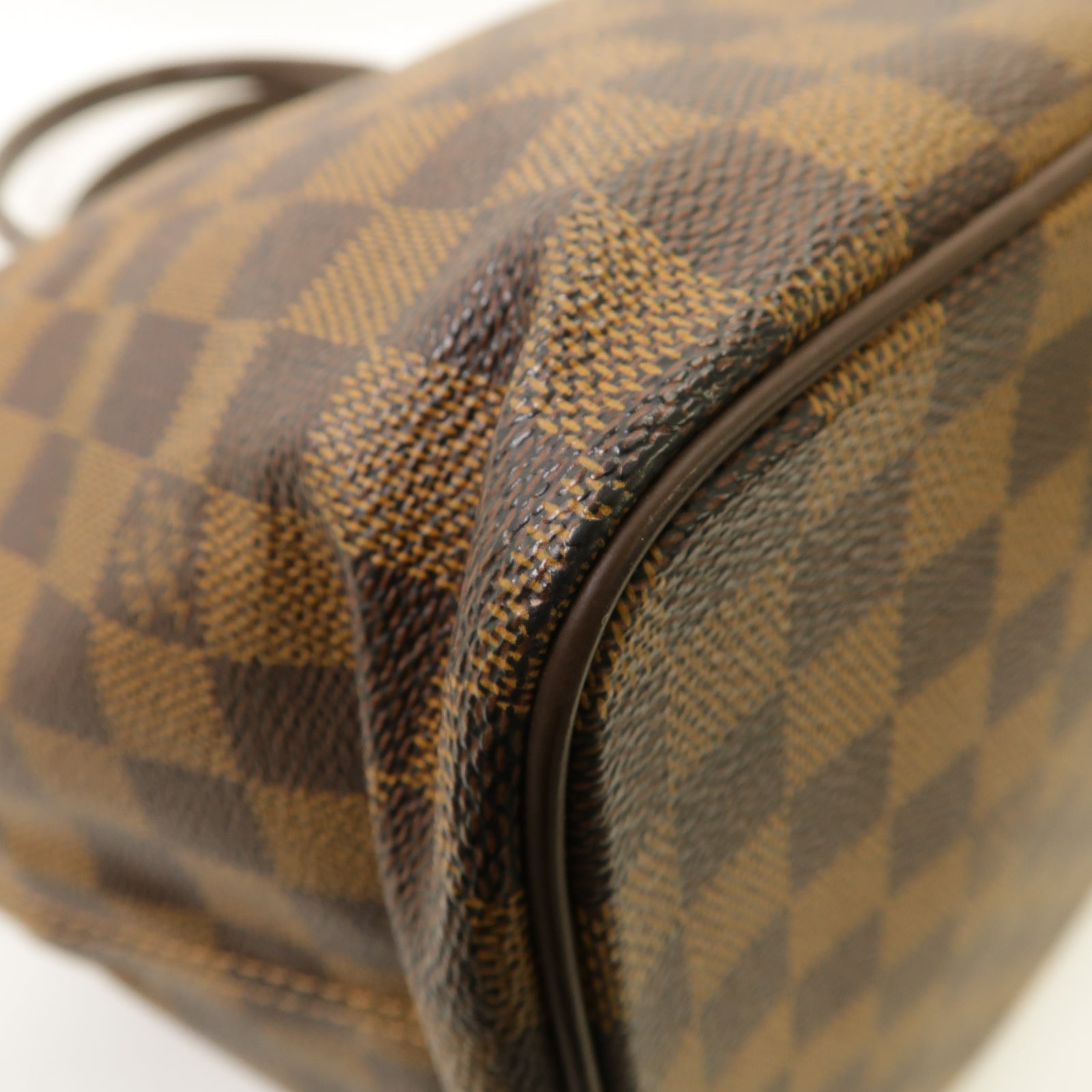 LOUIS VUITTON Damier Saleya MM金扣肩背袋棕色
